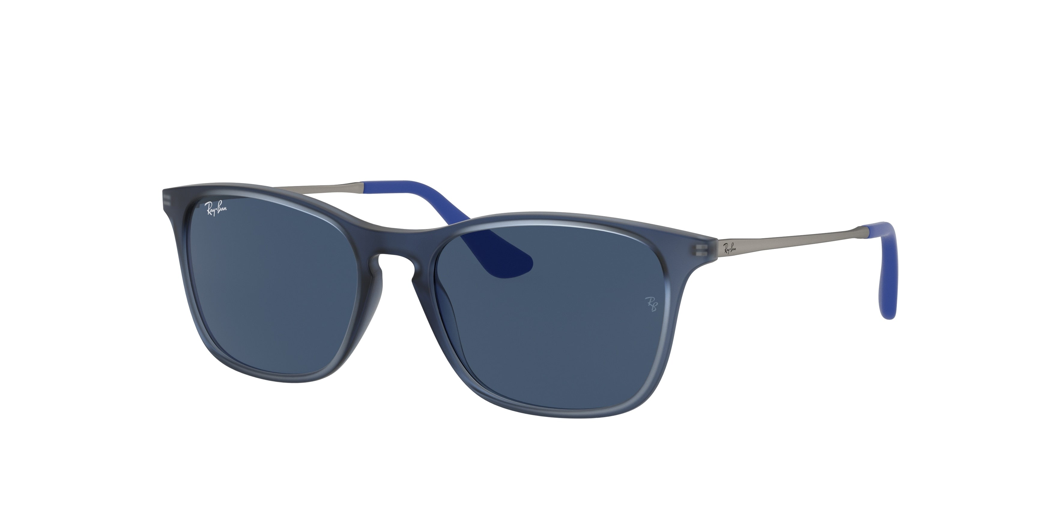 Ray-Ban Junior RJ9061SF Square Sunglasses  706080-Transparent Blue 52-135-14 - Color Map Blue