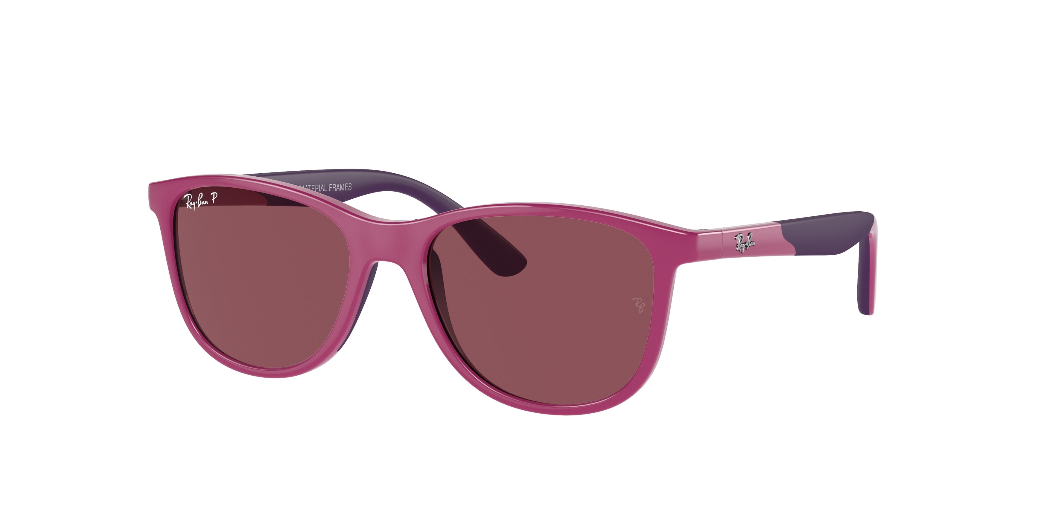 Ray-Ban Junior RJ9077S Square Sunglasses  71495Q-Fuchsia On Violet 49-130-16 - Color Map Pink