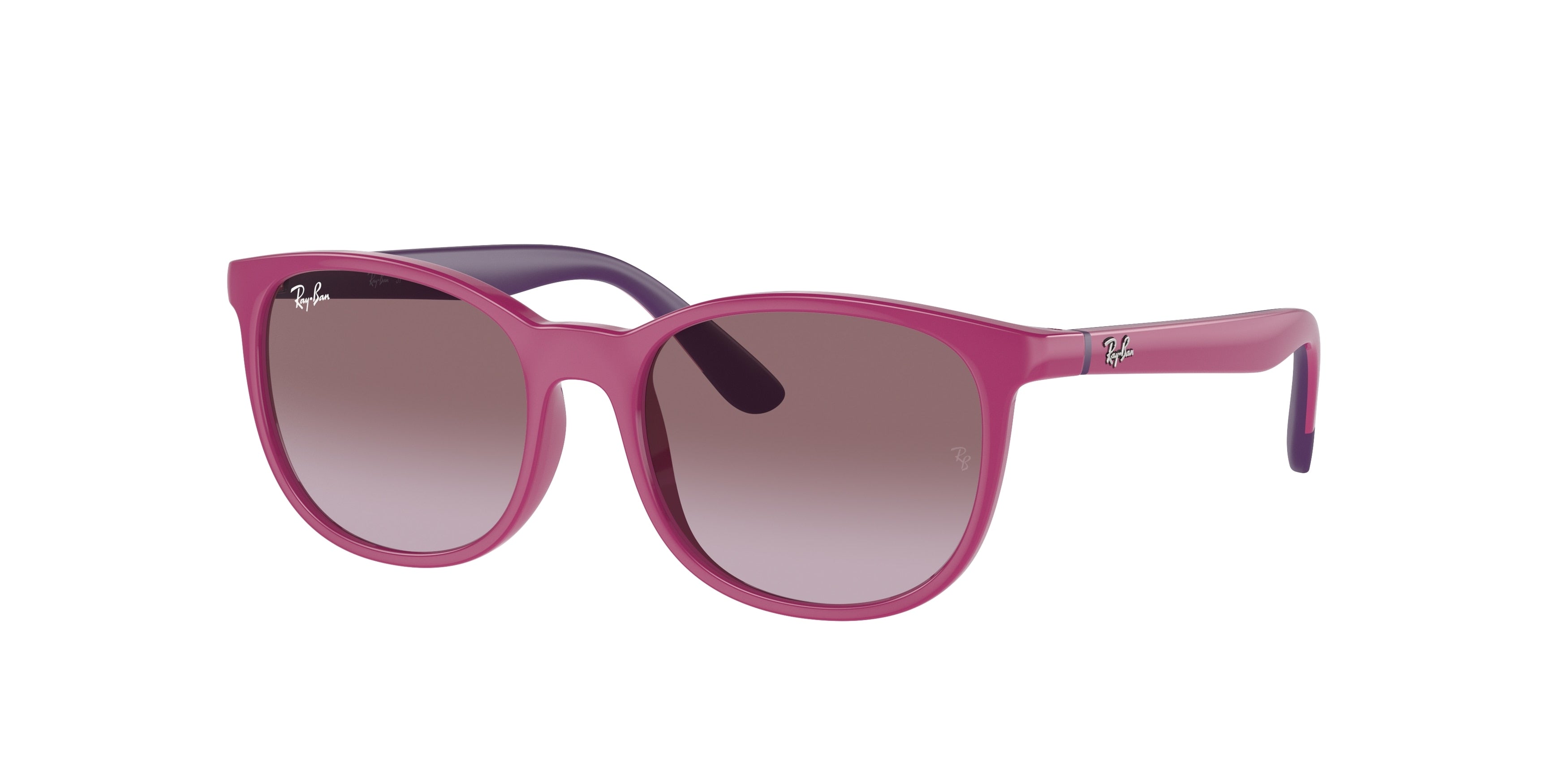 Ray-Ban Junior RJ9079S Square Sunglasses  71498H-Fuchsia On Violet 49-130-16 - Color Map Pink