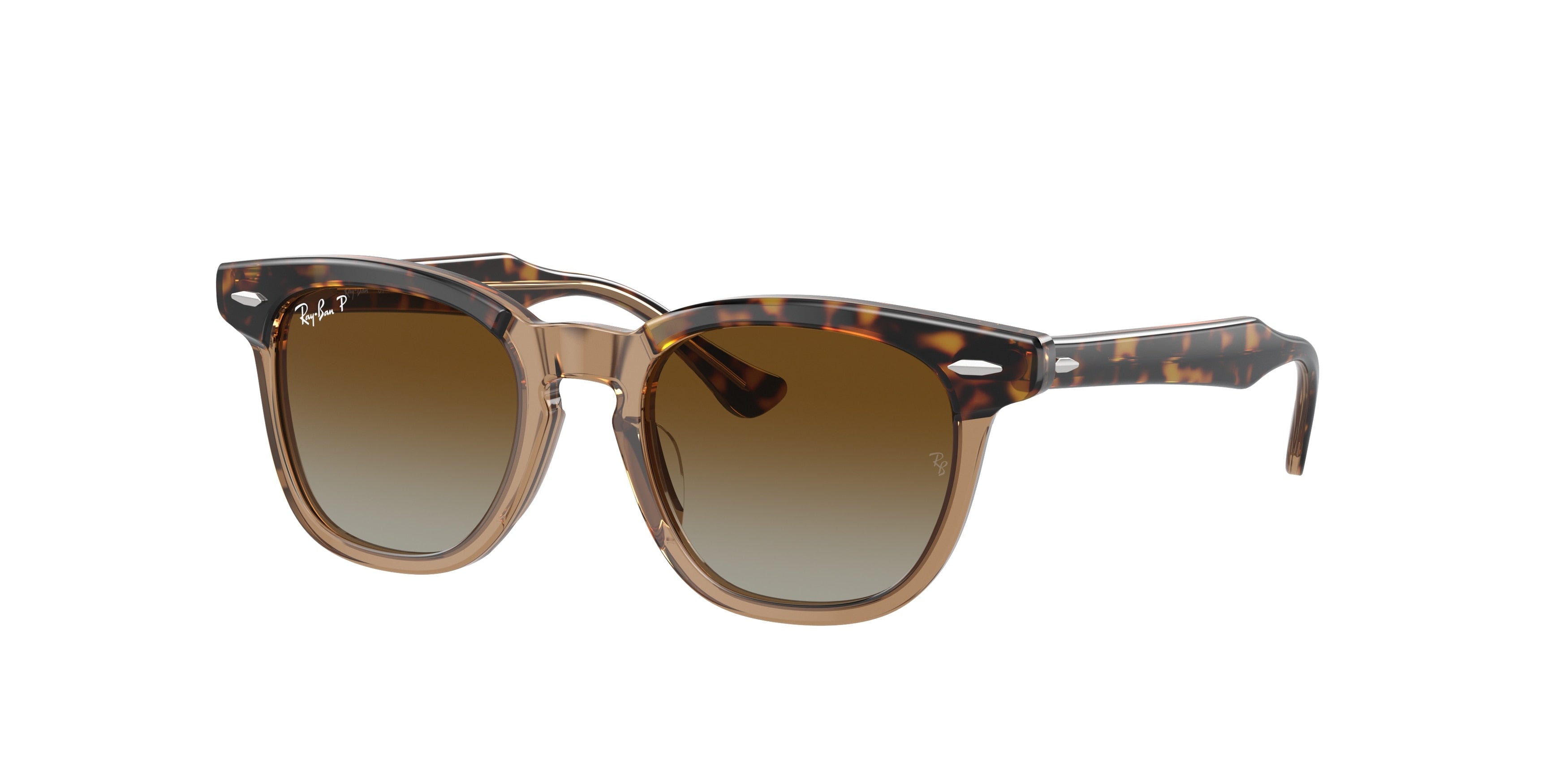 Ray-Ban Junior RJ9098SF Square Sunglasses  7152T5-Havana On Transparent 47-130-18 - Color Map Brown