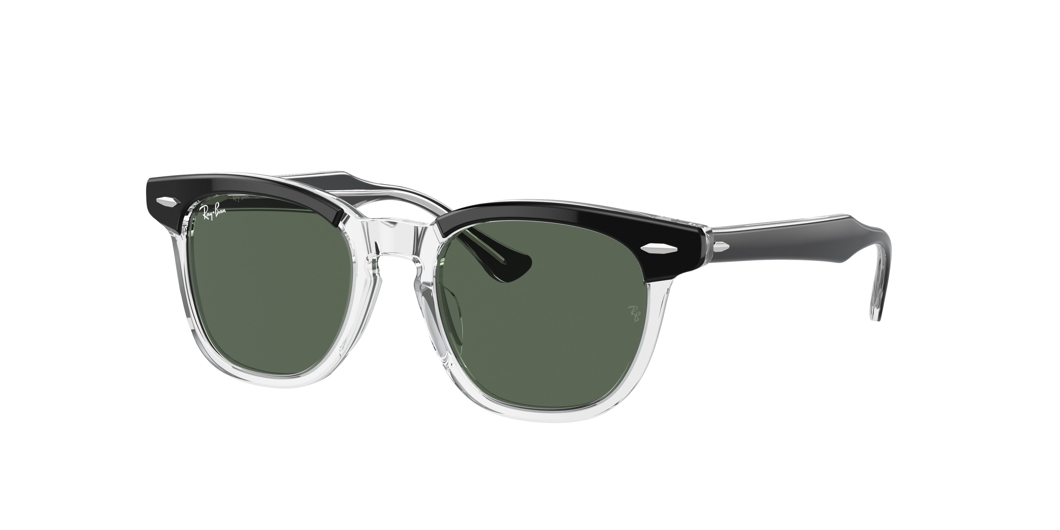 Ray-Ban Junior RJ9098SF Square Sunglasses  715871-Black On Transparent 47-130-18 - Color Map Black