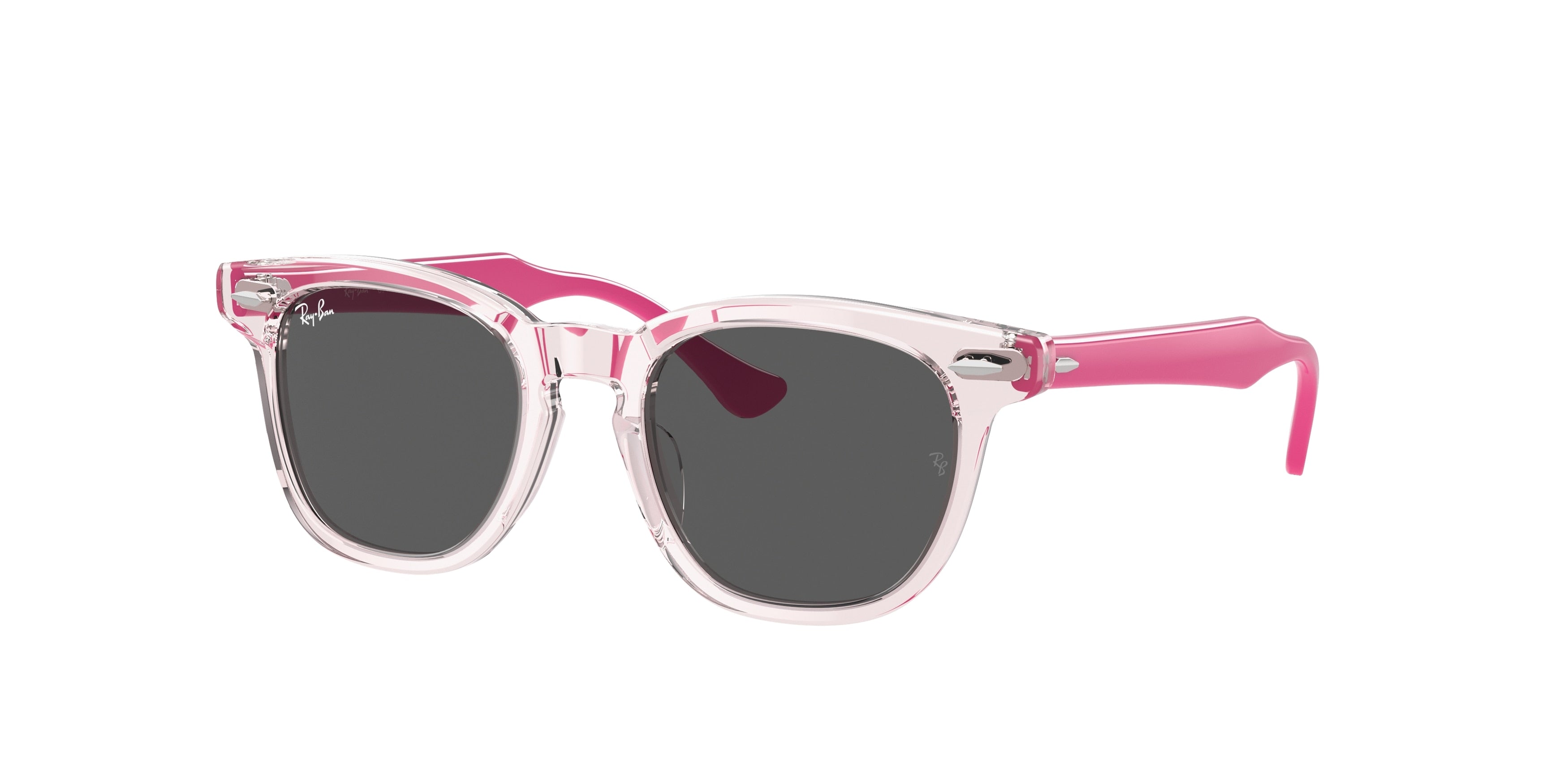 Ray-Ban Junior RJ9098SF Square Sunglasses  716487-Transparent Pink 47-130-18 - Color Map Pink