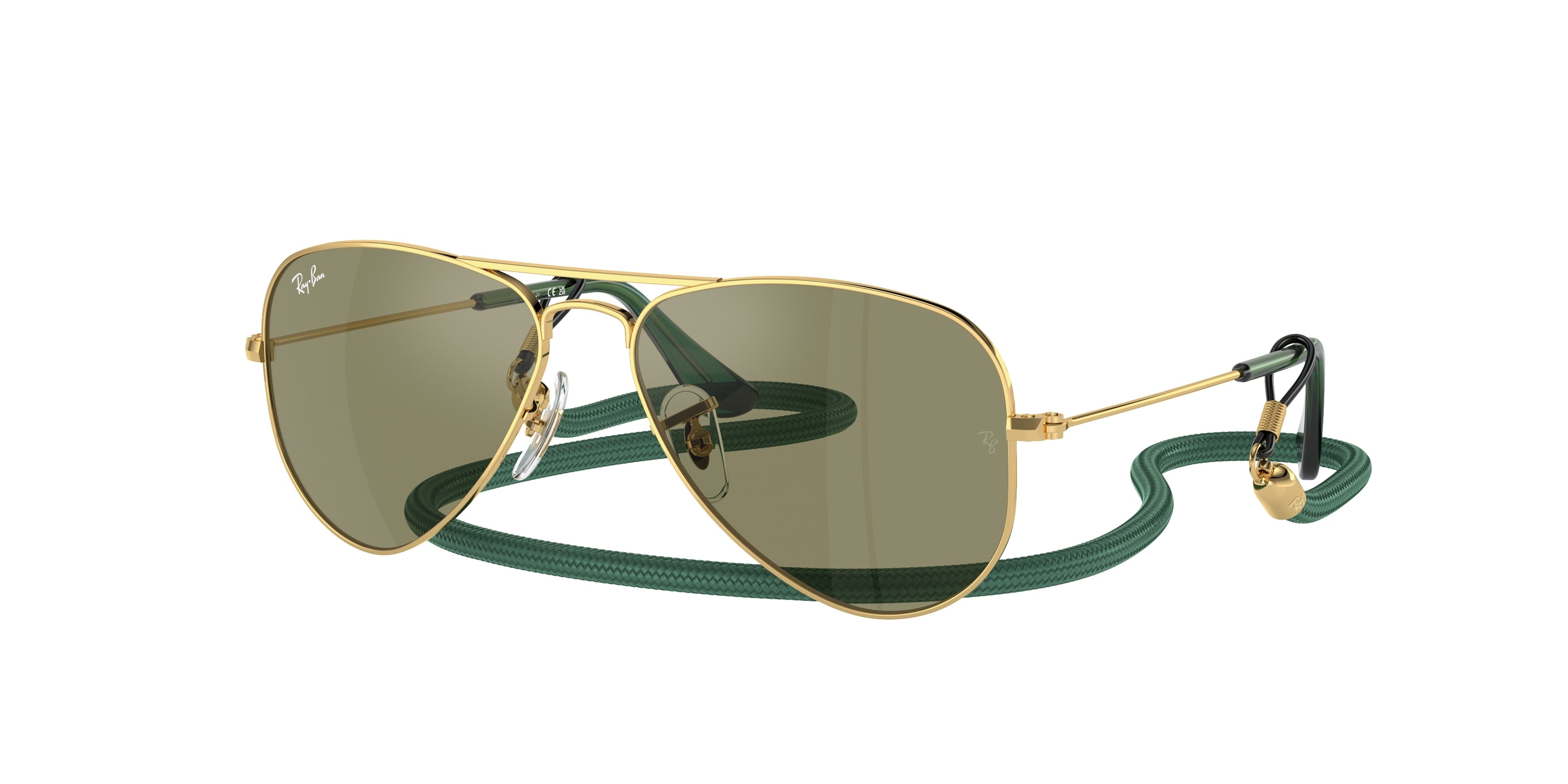 Ray-Ban Junior JUNIOR AVIATOR RJ9506S Pilot Sunglasses  223/6R-Gold 52-125-14 - Color Map Gold