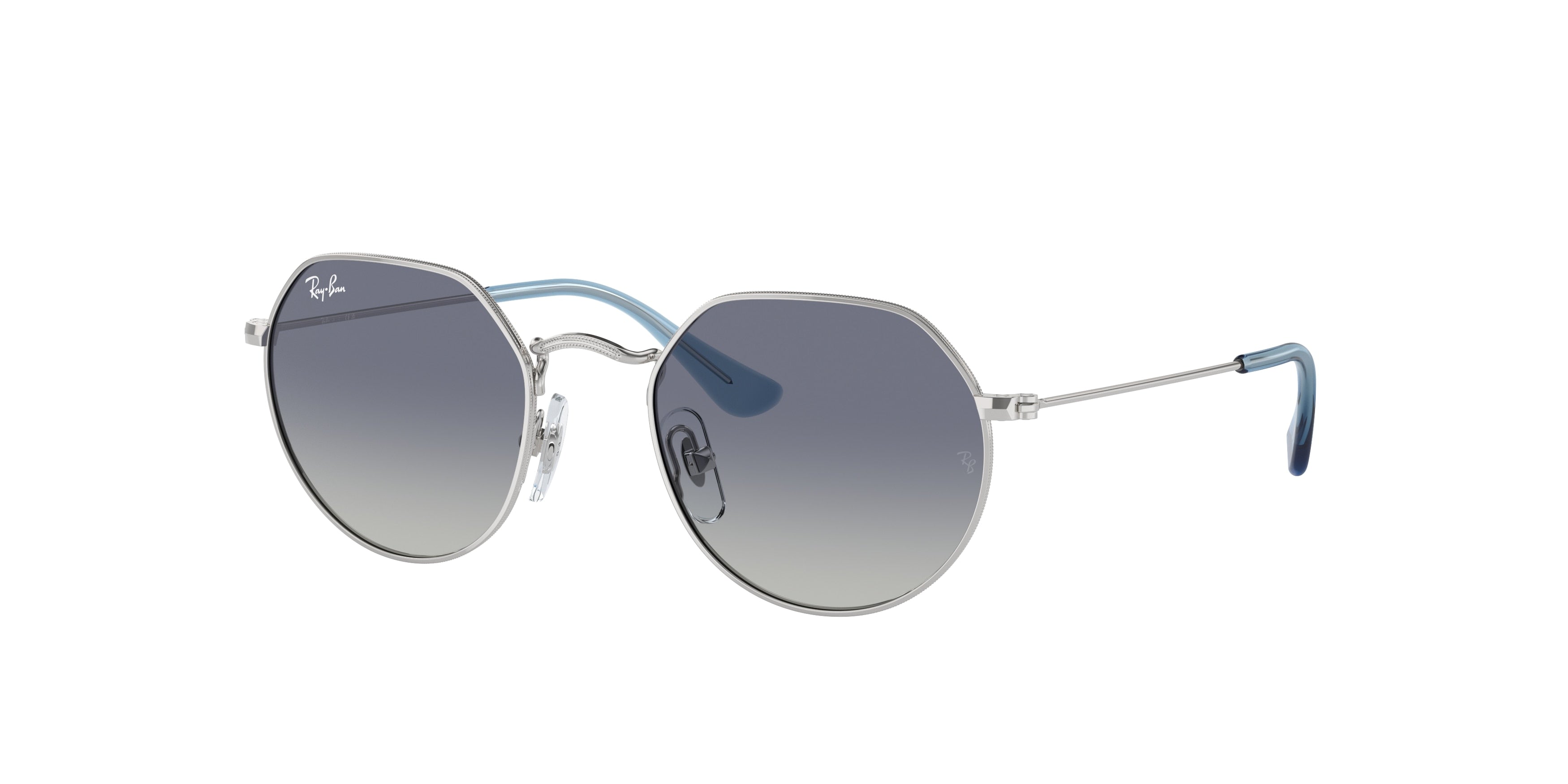 Ray-Ban Junior JUNIOR JACK RJ9565S Irregular Sunglasses  212/4L-Silver 47-130-19 - Color Map Silver