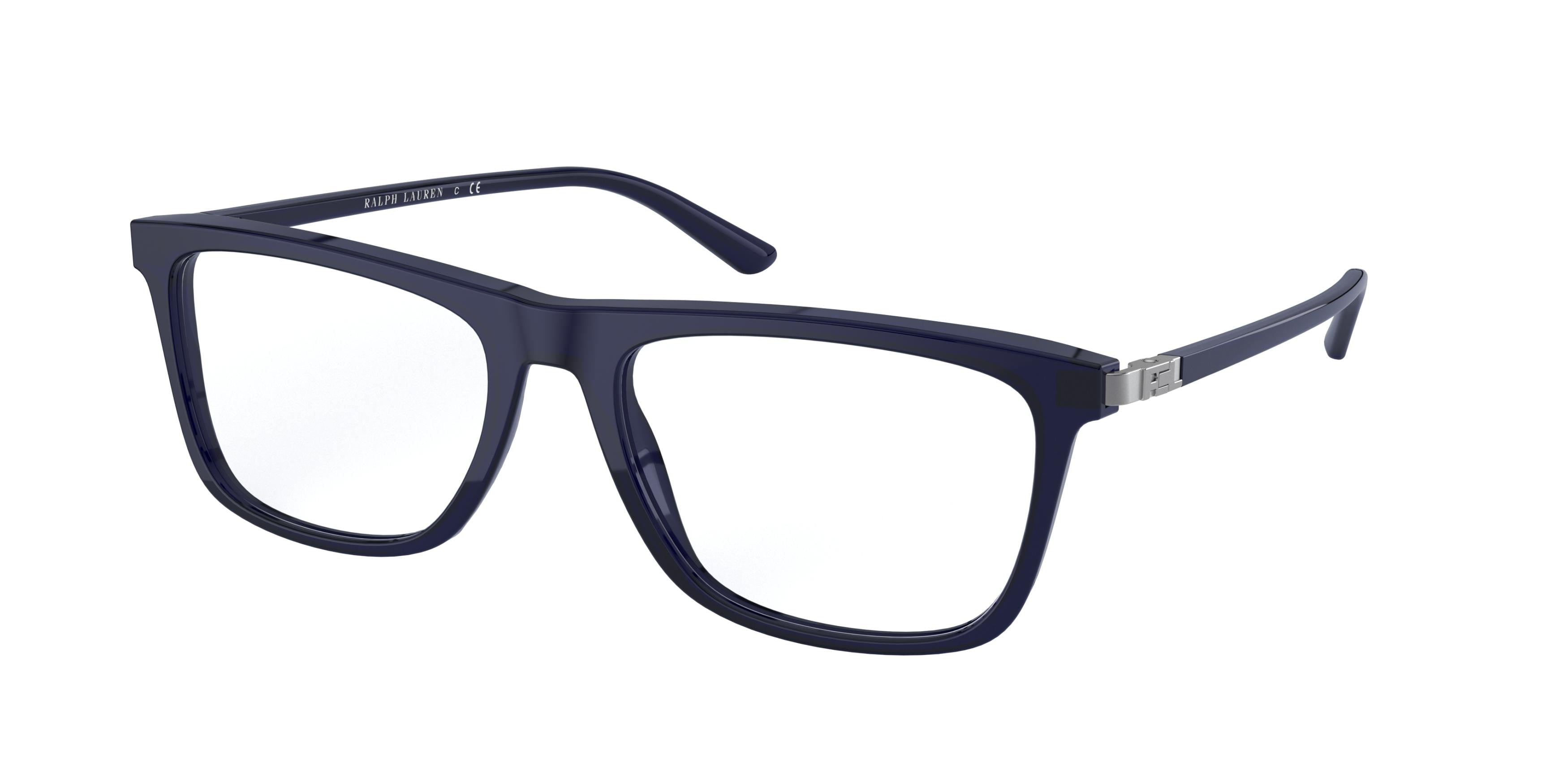 Ralph Lauren RL6202 Rectangle Eyeglasses  5795-Shiny Transparent Blue 54-145-18 - Color Map Blue