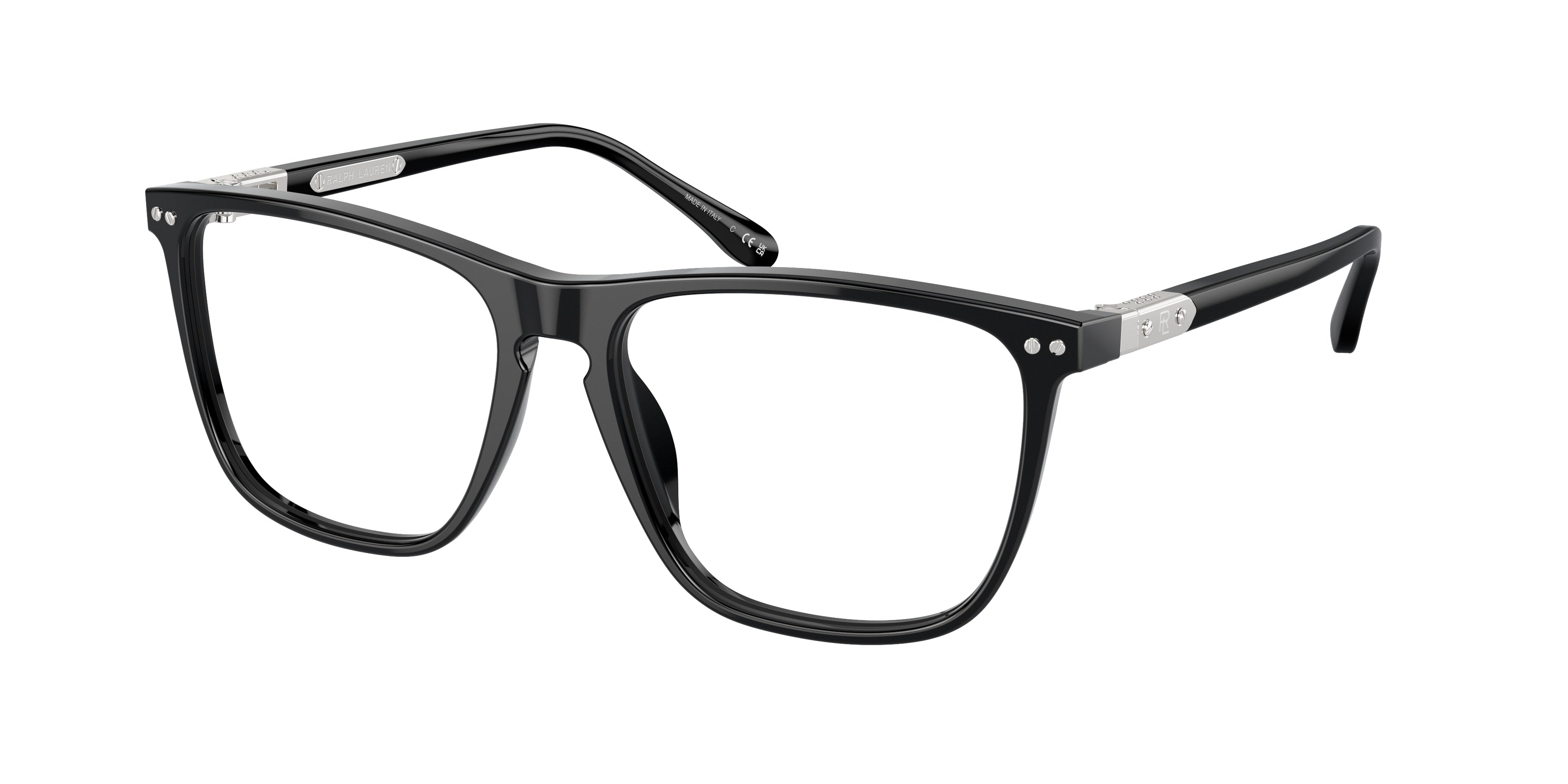 Ralph Lauren RL6242U Square Eyeglasses  5001-Black 55-145-16 - Color Map Black