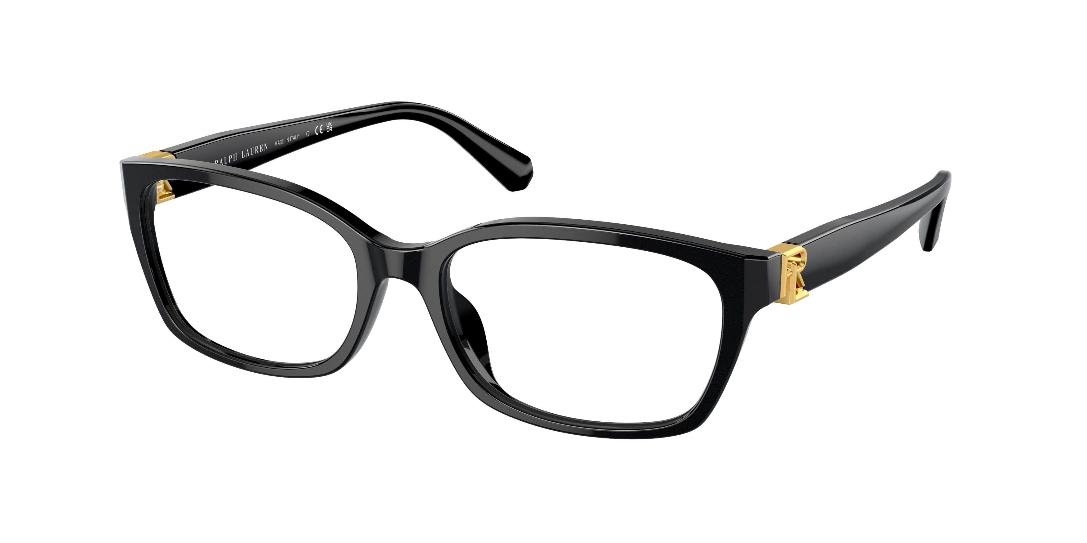 Ralph Lauren RL6244U Rectangle Eyeglasses  5001-Black 55-145-17 - Color Map Black