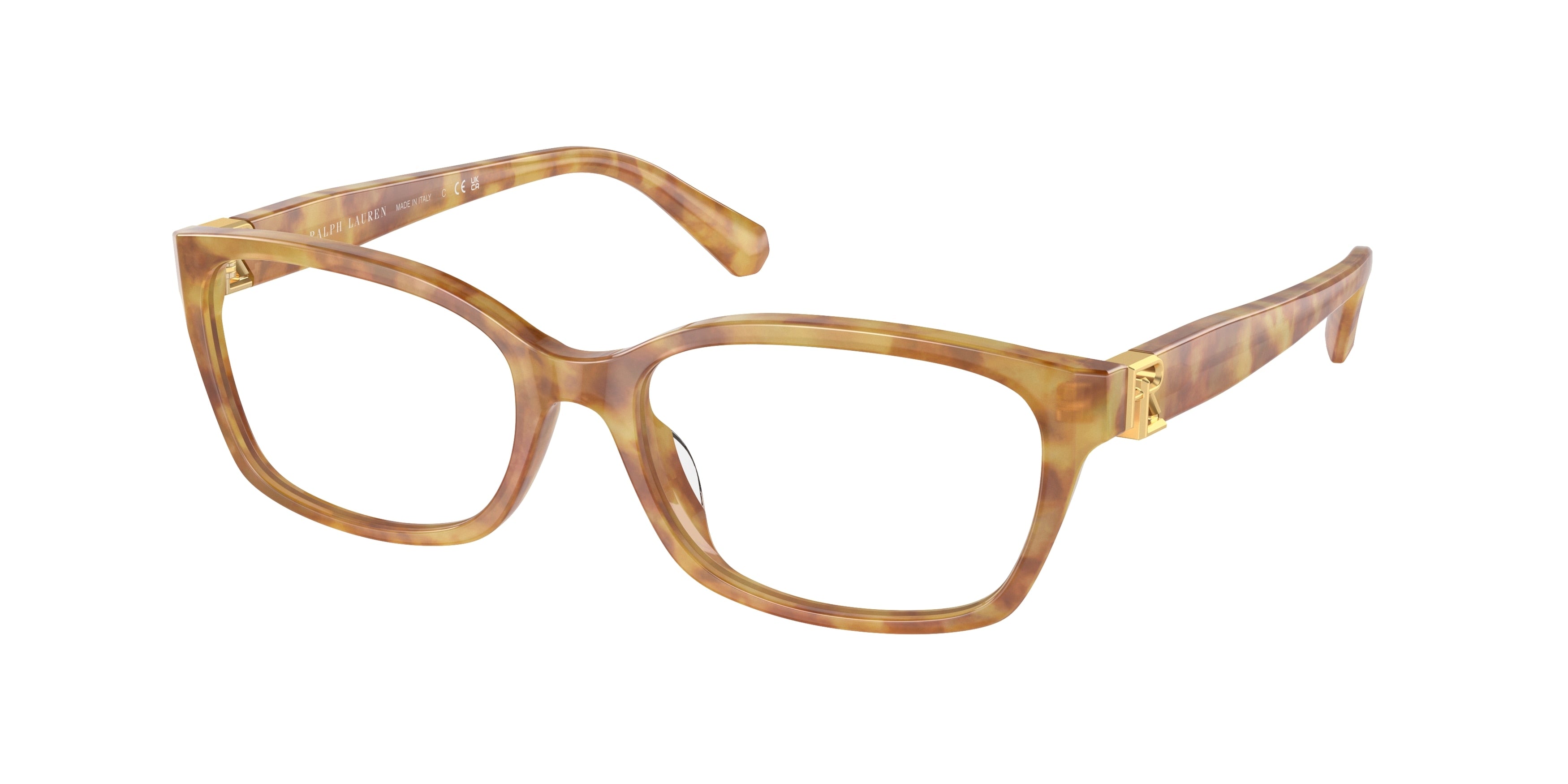 Ralph Lauren RL6244U Rectangle Eyeglasses  5304-Light Havana 55-145-17 - Color Map Tortoise