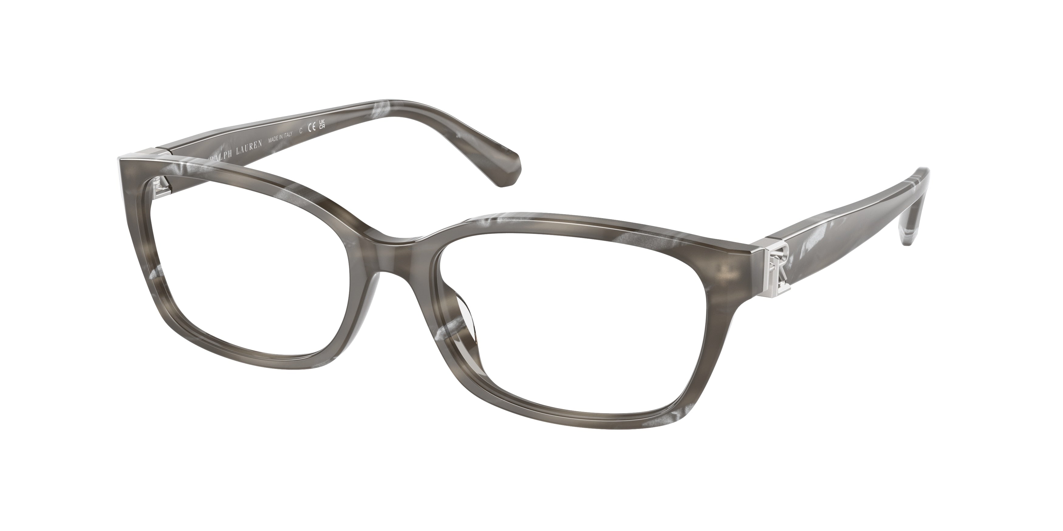 Ralph Lauren RL6244U Rectangle Eyeglasses  6175-Oystershell Black 55-145-17 - Color Map Black