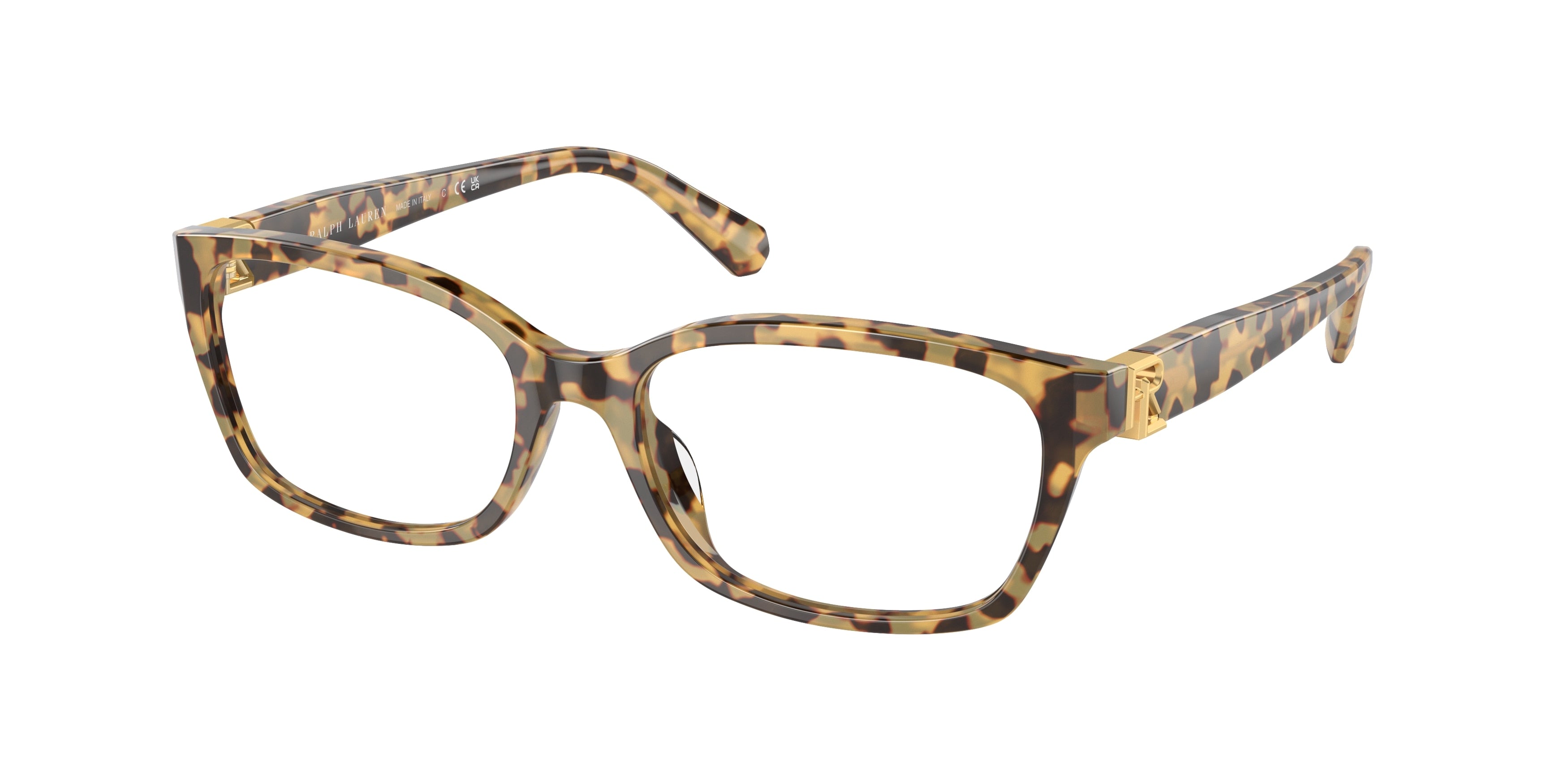 Ralph Lauren RL6244U Rectangle Eyeglasses  6178-Spotty Havana 55-145-17 - Color Map Brown