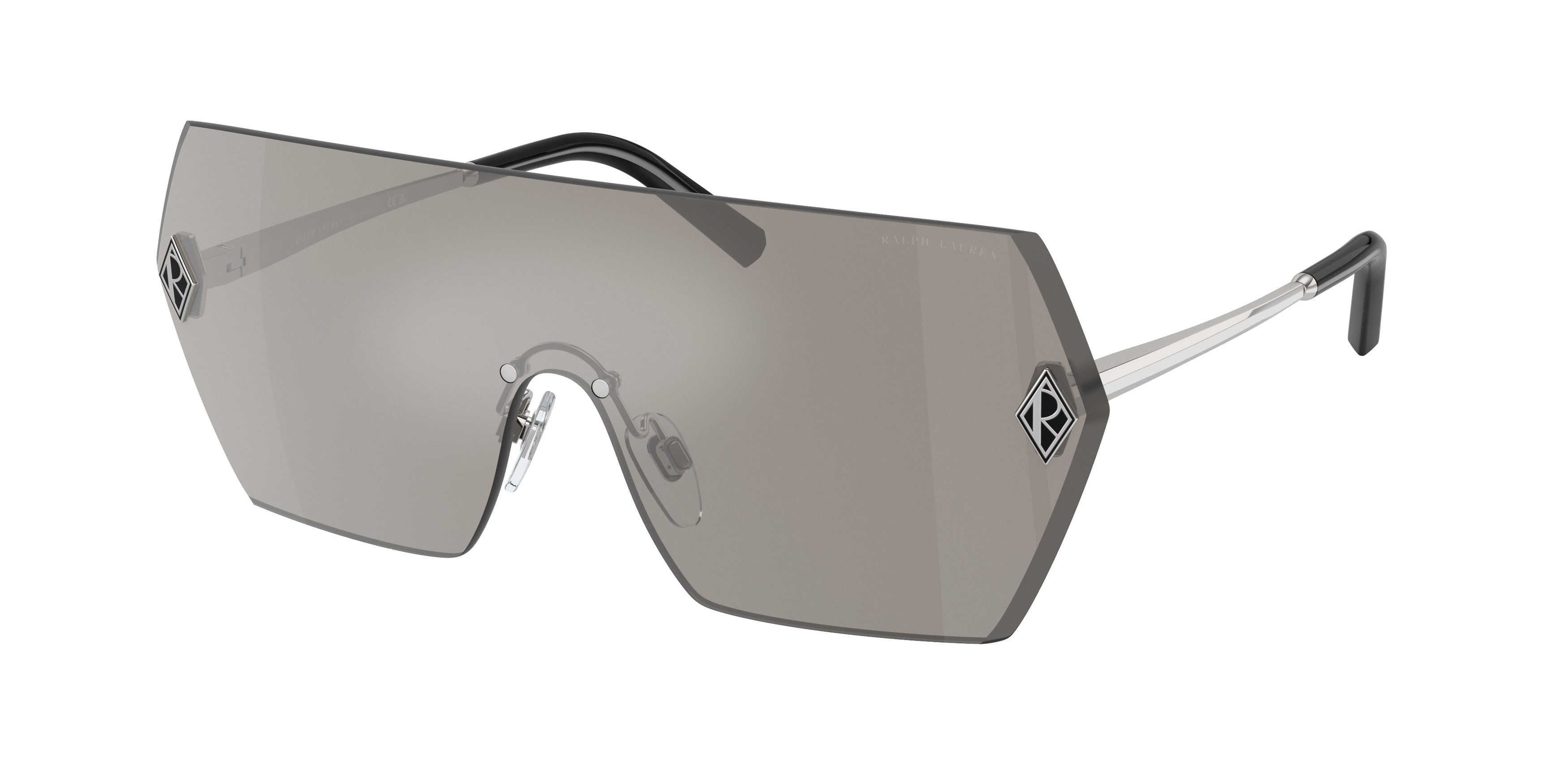 Ralph Lauren THE HARPER RL7085 Rectangle Sunglasses  90016G-Grey/Silver Mirror 0-145-143 - Color Map Grey