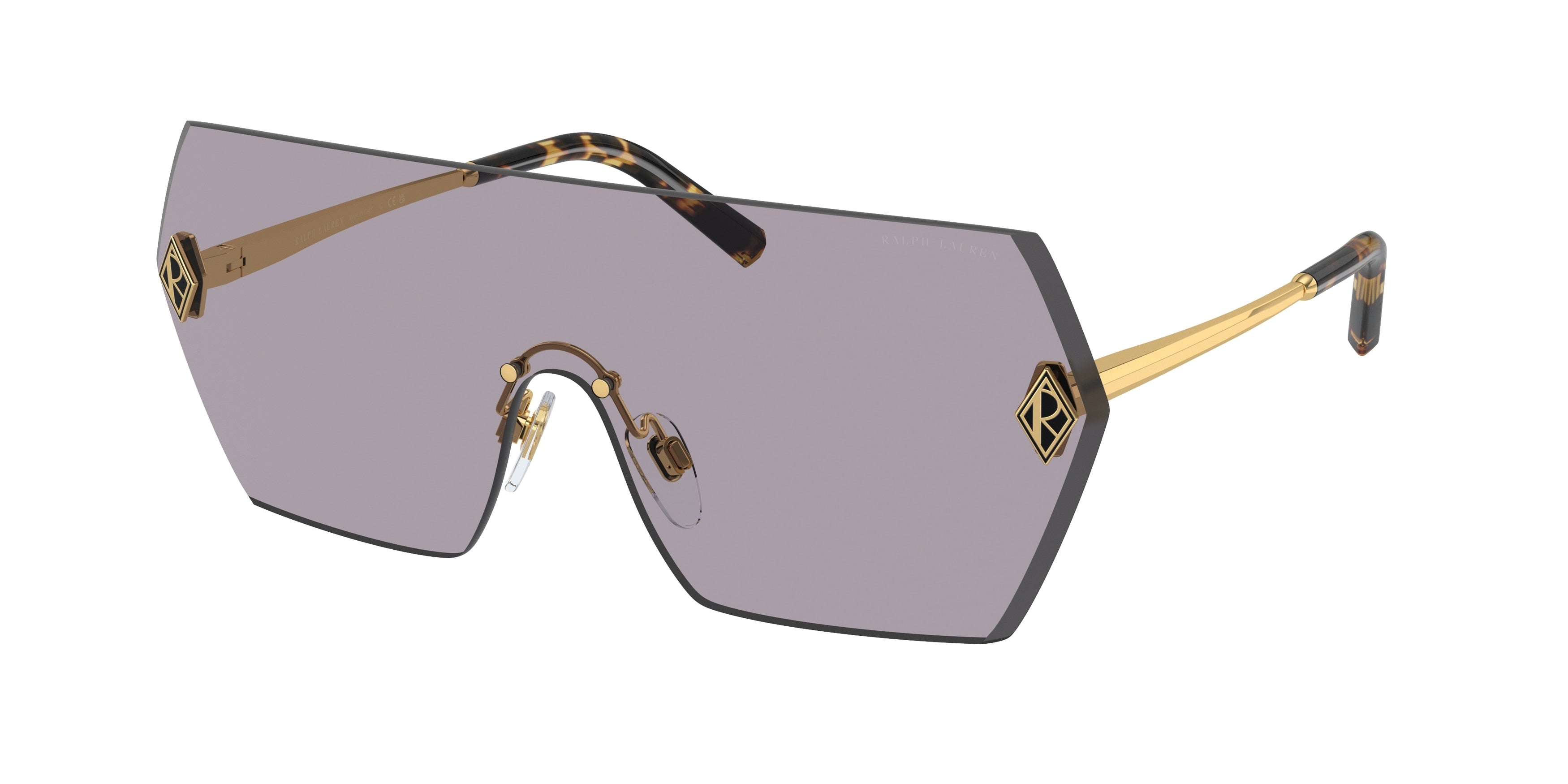 Ralph Lauren THE HARPER RL7085 Rectangle Sunglasses  9004AK-Lilac/Black Mirror 0-145-143 - Color Map Violet