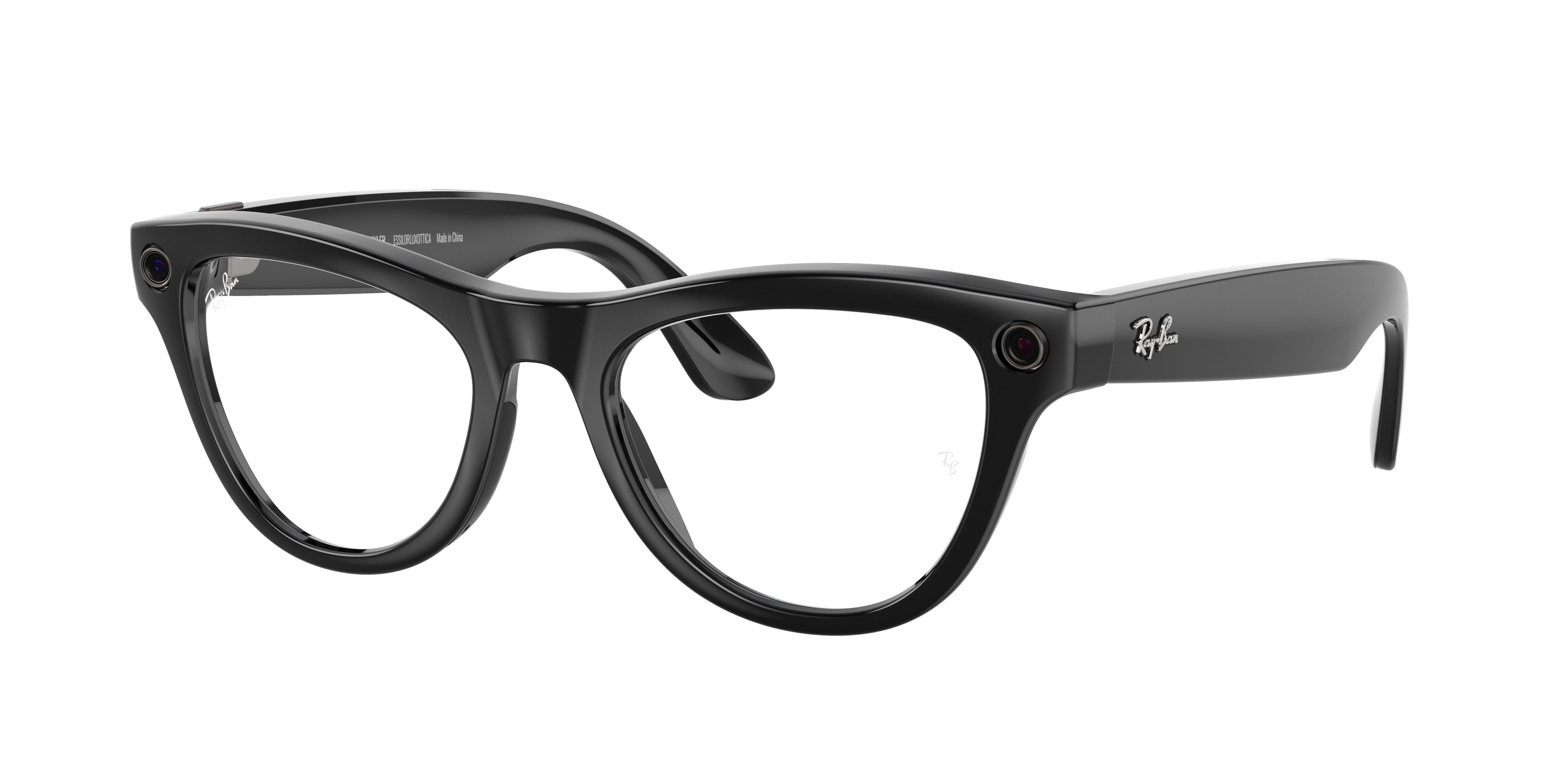 Ray-Ban Stories SKYLER RW4010 Cat Eye Eyeglasses  601/MF-Black 52-150-20 - Color Map Black