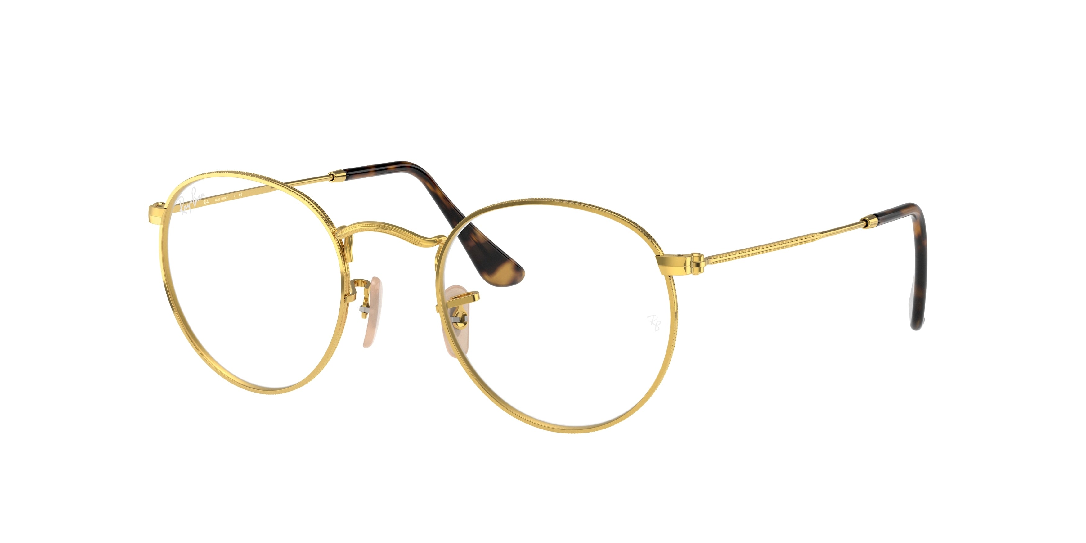 Ray-Ban Optical ROUND METAL RX3447V Round Eyeglasses  2500-Gold 50-145-21 - Color Map Gold