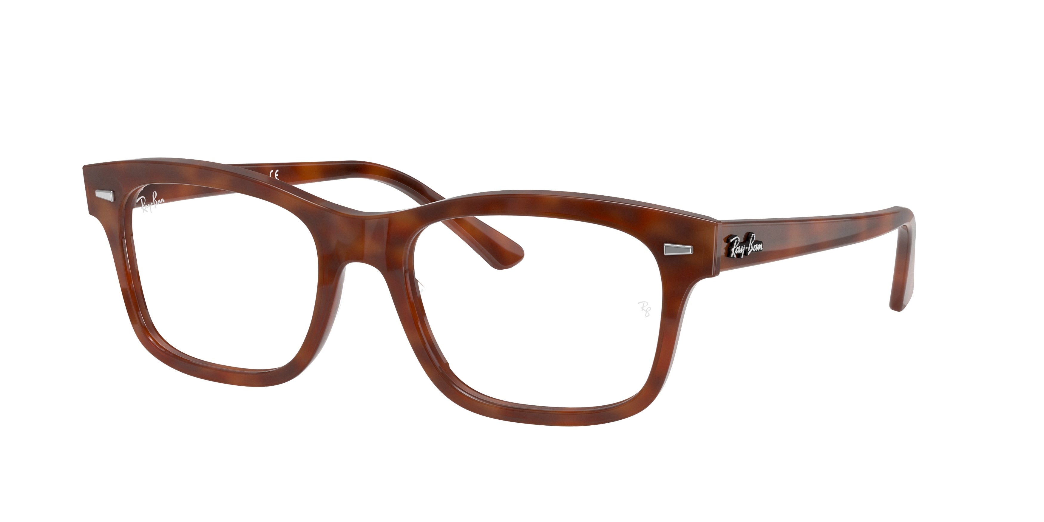 Ray-Ban Optical MR BURBANK RX5383 Rectangle Eyeglasses  5944-Tortoise 54-150-19 - Color Map Tortoise