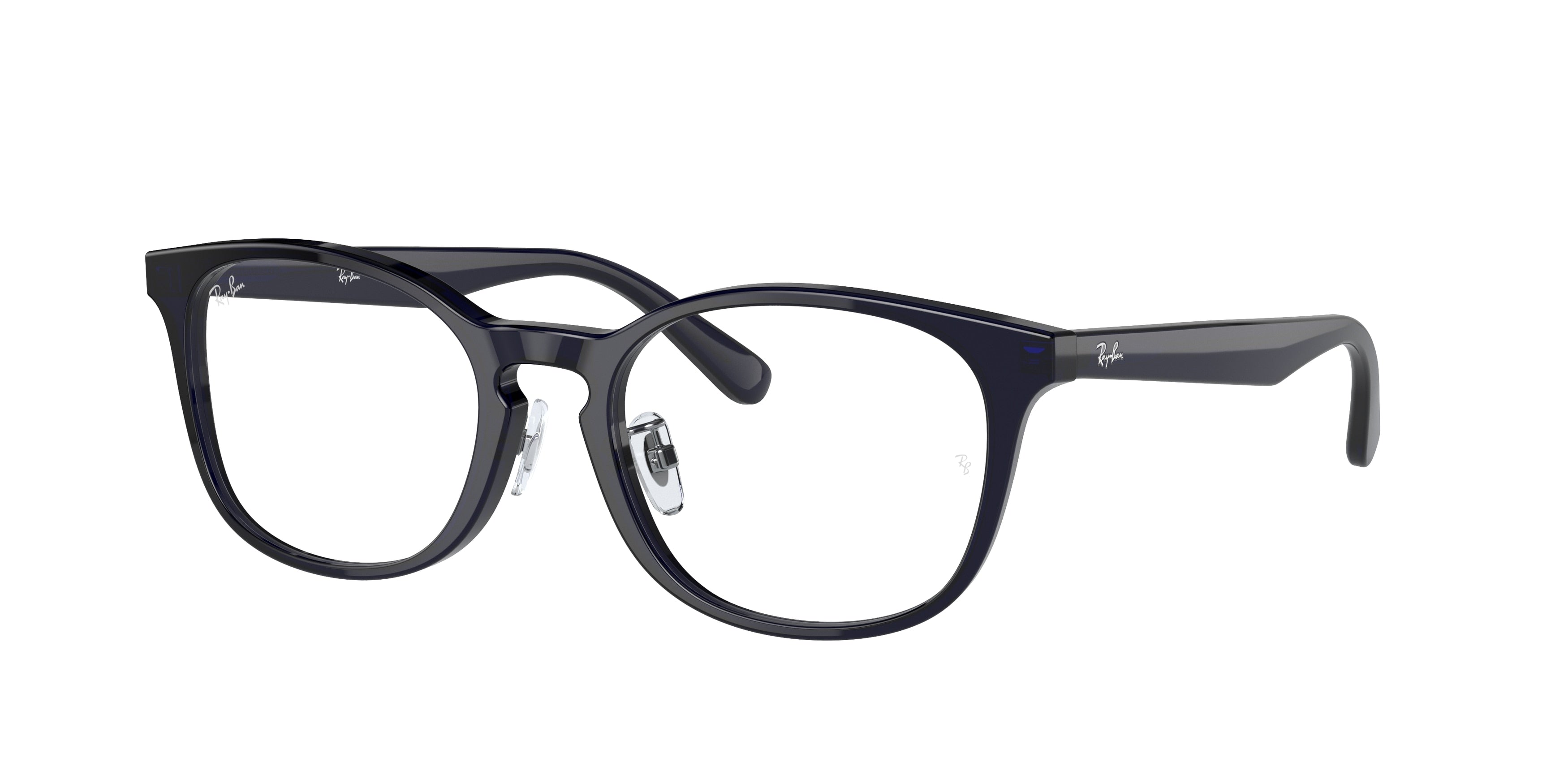 Ray-Ban Optical RX5386D Oval Eyeglasses  5986-Dark Transparent Blue 51-145-19 - Color Map Blue