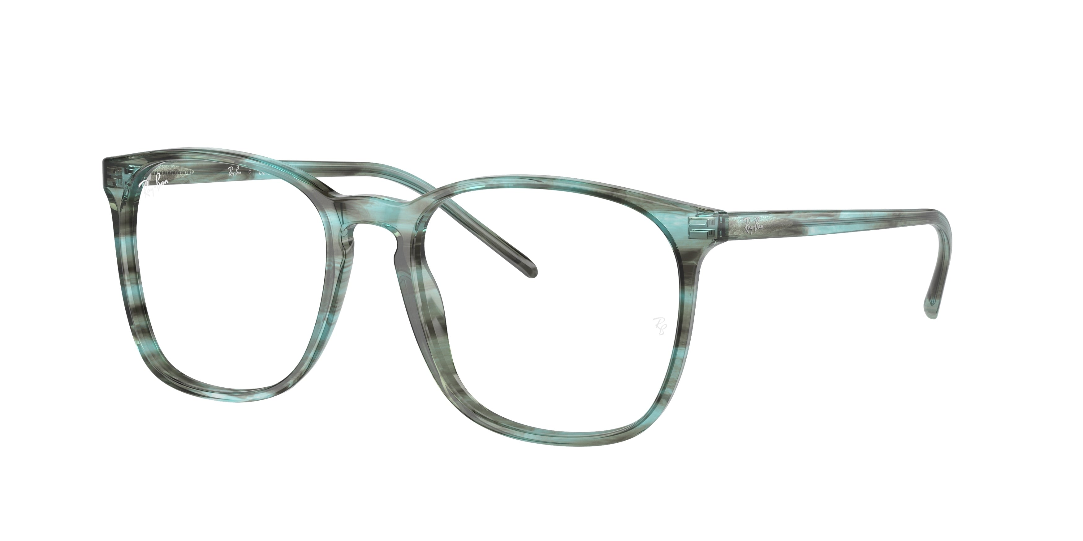 Ray-Ban Optical RX5387 Square Eyeglasses  8362-Striped Green 54-150-18 - Color Map Green