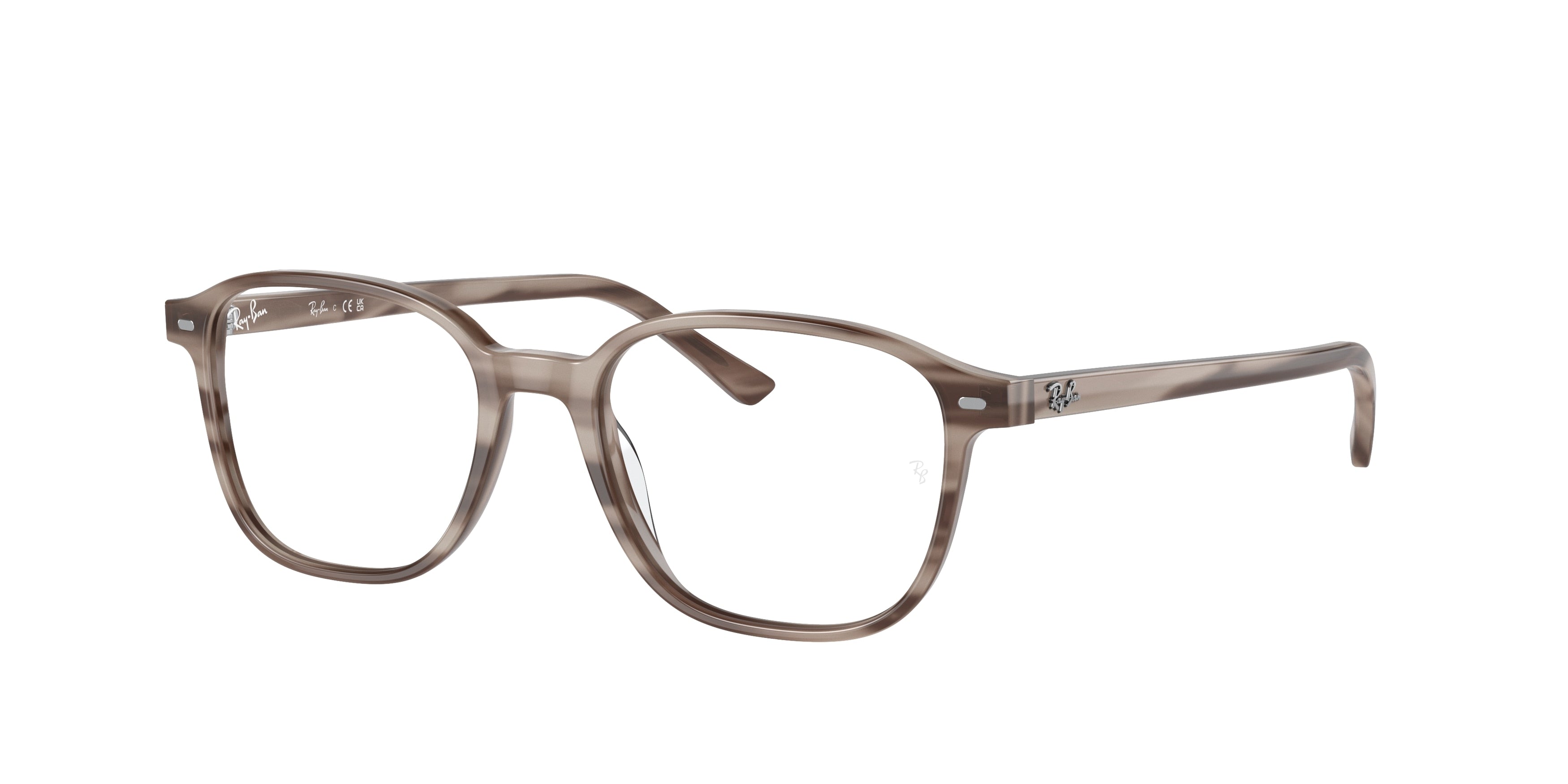 Ray-Ban Optical LEONARD RX5393 Square Eyeglasses  8360-Striped Grey 51-145-17 - Color Map Grey