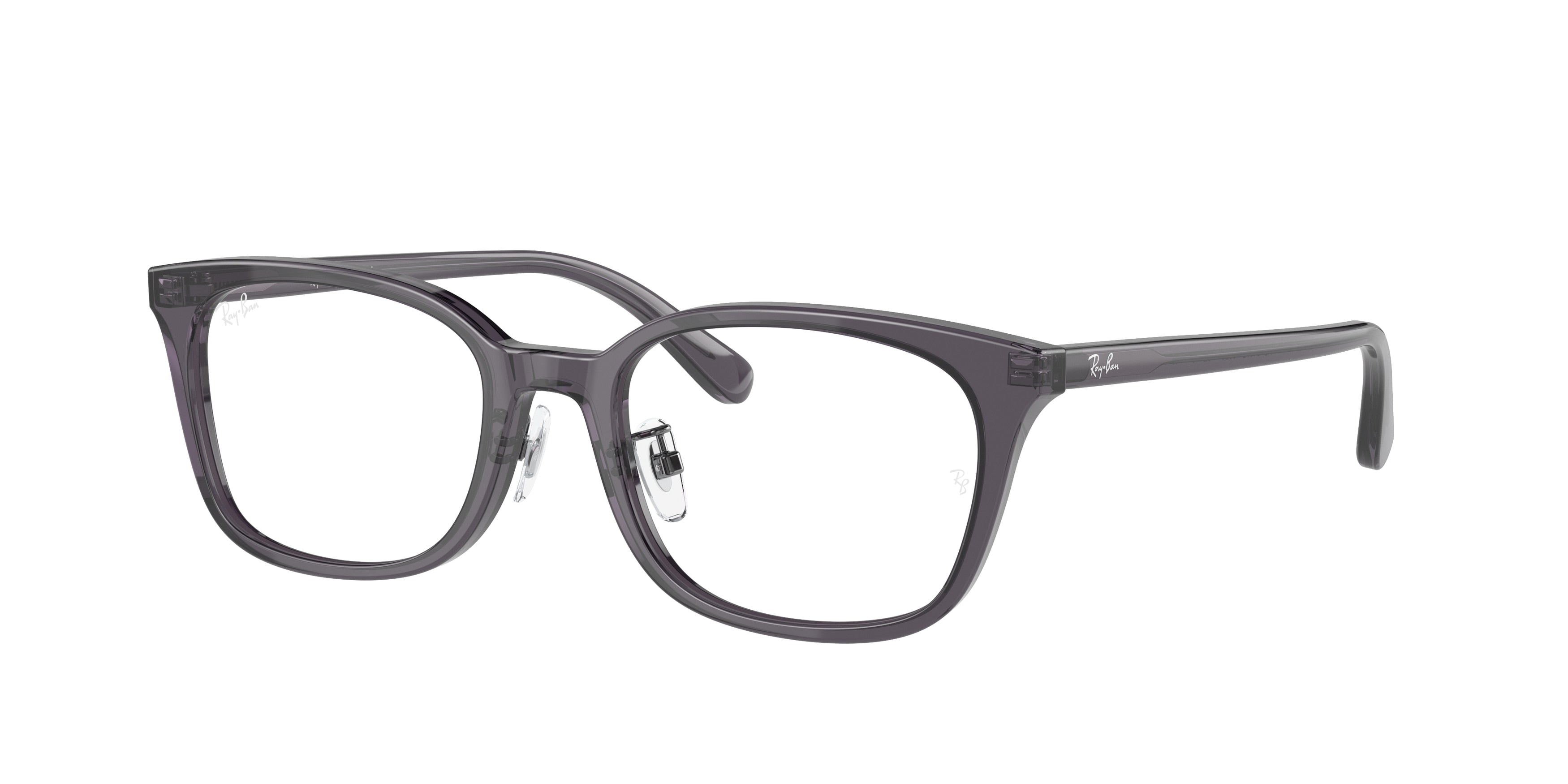 Ray-Ban Optical RX5407D Square Eyeglasses  5920-Transparent Dark Grey 52-145-19 - Color Map Grey