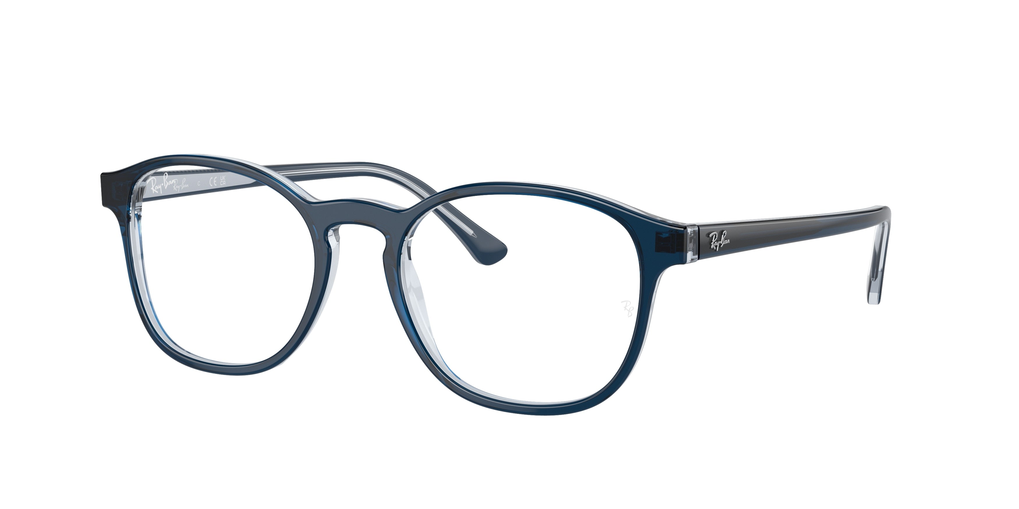 Ray-Ban Optical RX5417 Phantos Eyeglasses  8324-Blue On Transparent Blue 52-145-19 - Color Map Blue