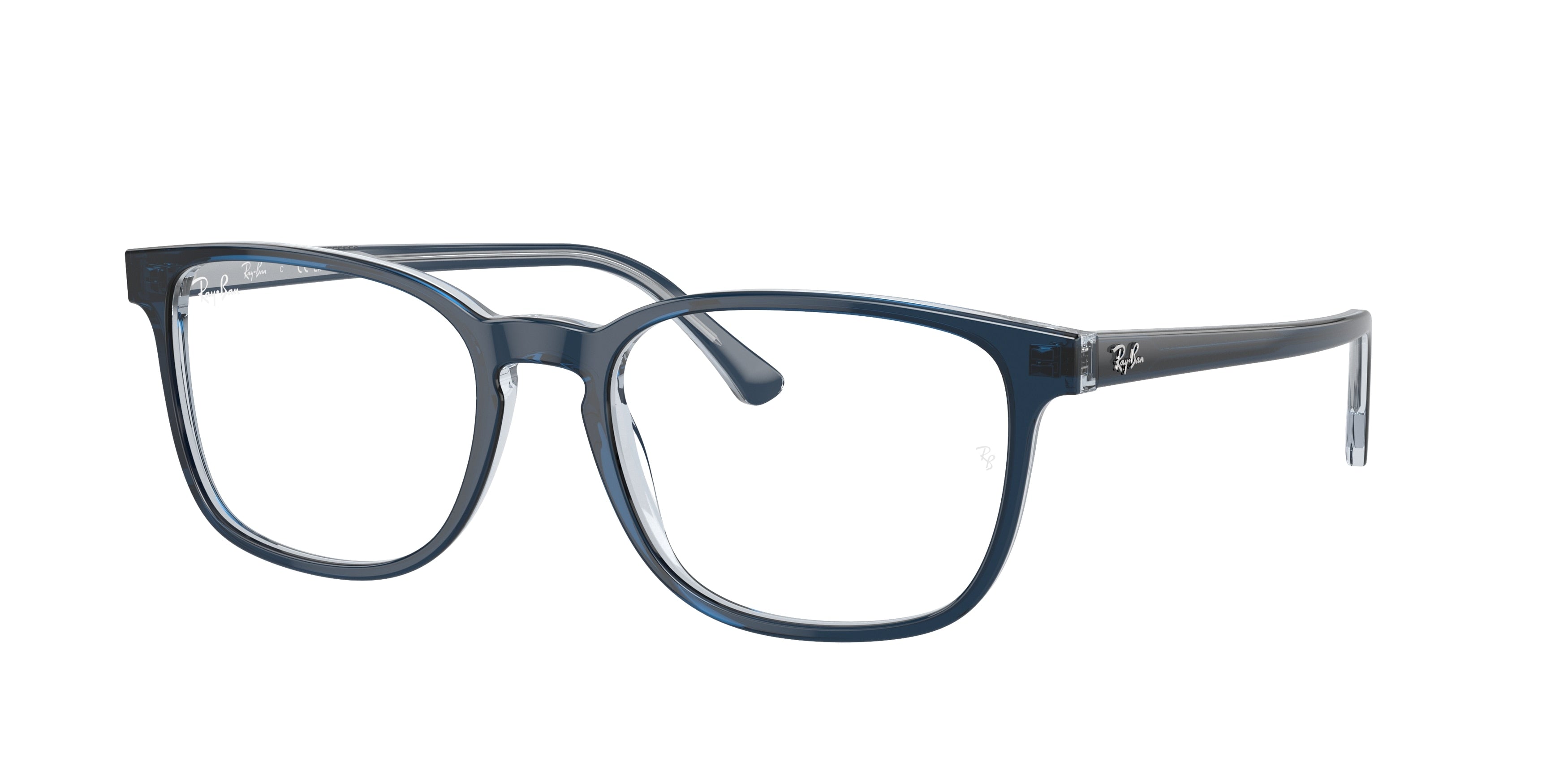 Ray-Ban Optical RX5418 Pillow Eyeglasses  8324-Blue On Transparent Blue 56-150-19 - Color Map Blue