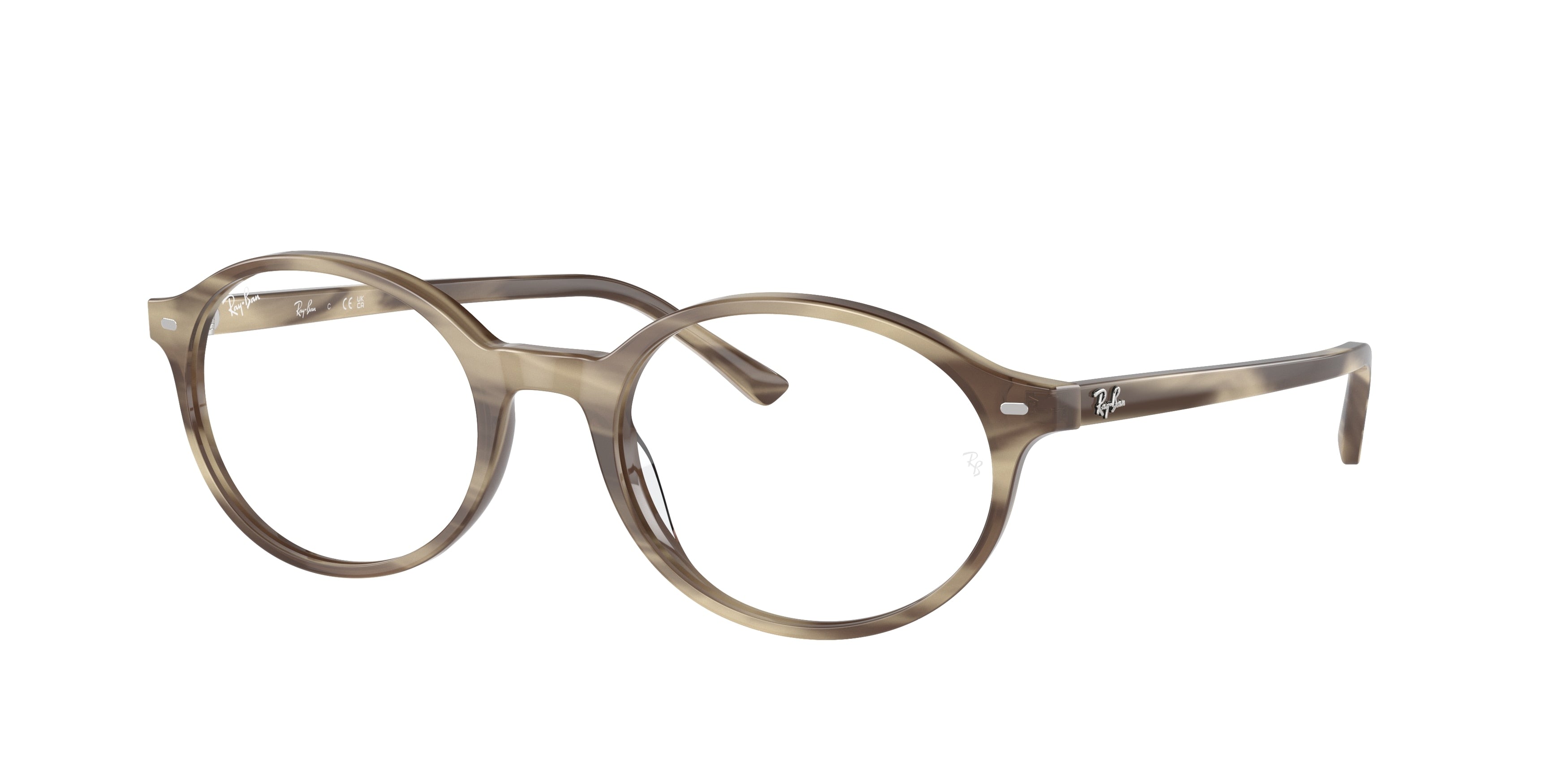 Ray-Ban Optical GERMAN RX5429 Oval Eyeglasses  8357-Striped Beige 53-145-20 - Color Map Beige