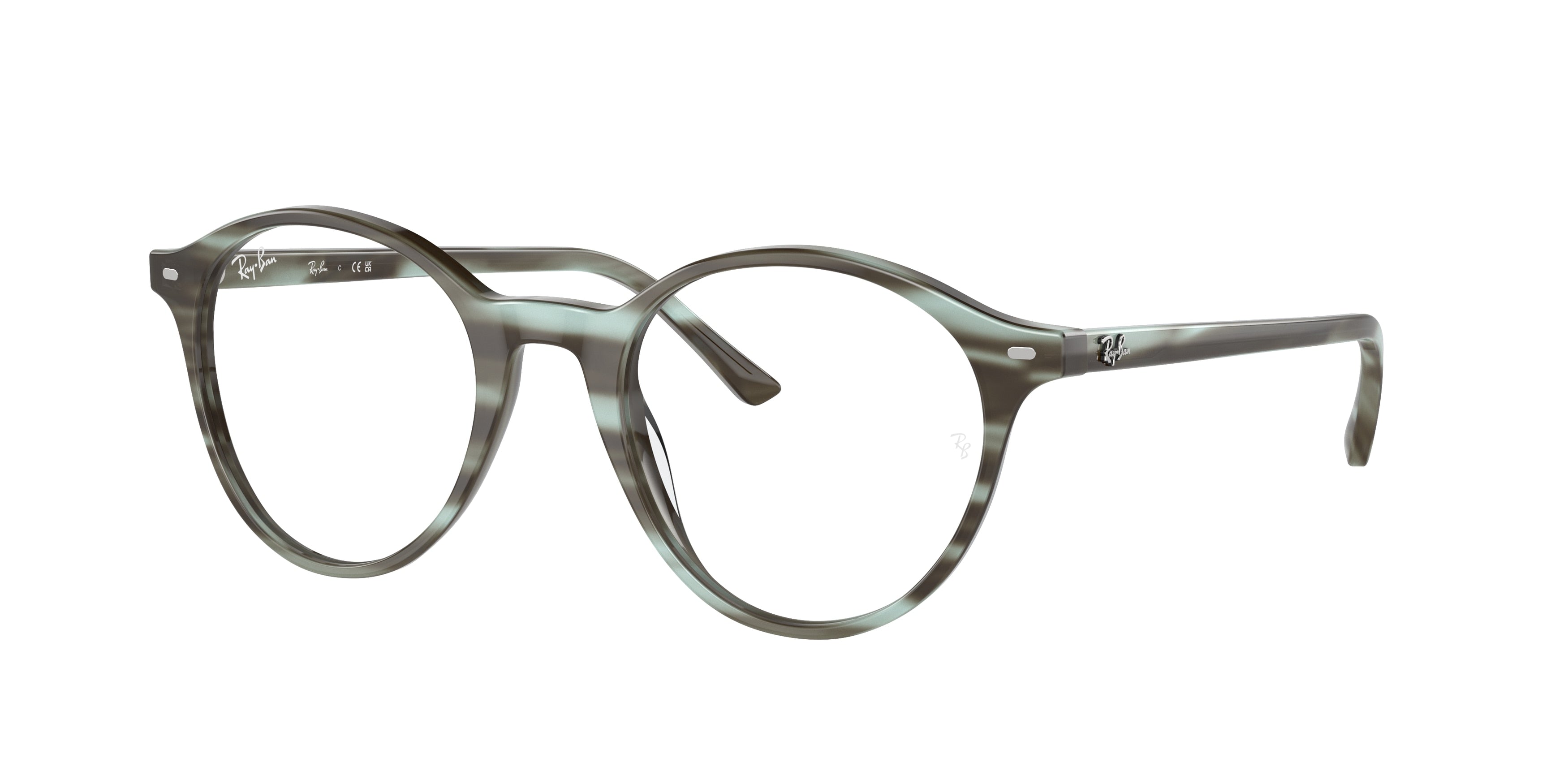 Ray-Ban Optical BERNARD RX5430F Phantos Eyeglasses  8356-Striped Green 51-145-21 - Color Map Green