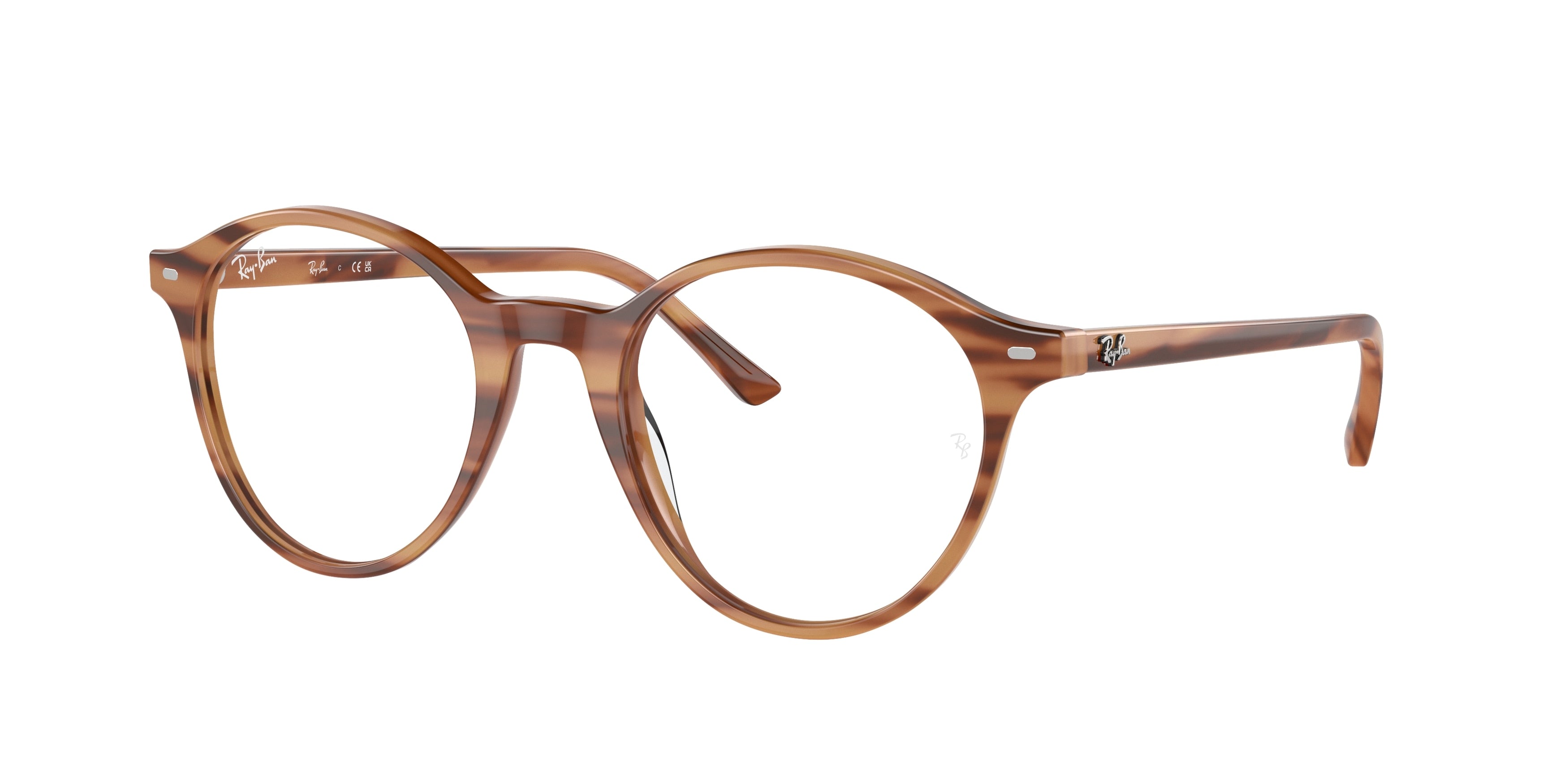 Ray-Ban Optical BERNARD RX5430F Phantos Eyeglasses  8359-Striped Brown 51-145-21 - Color Map Tortoise