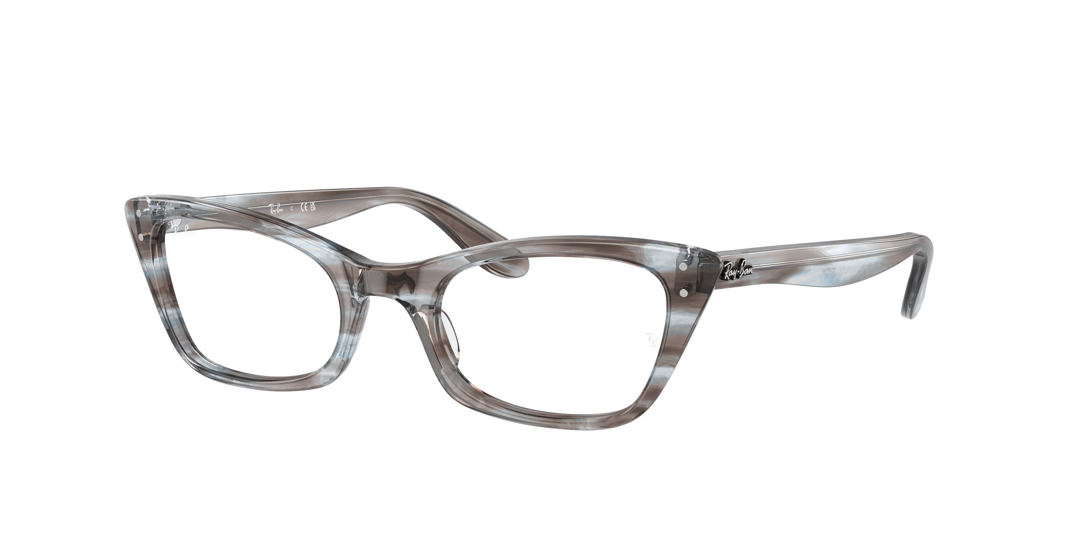 Ray-Ban Optical LADY BURBANK RX5499 Cat Eye Eyeglasses  8361-Striped Blue 51-140-20 - Color Map Blue