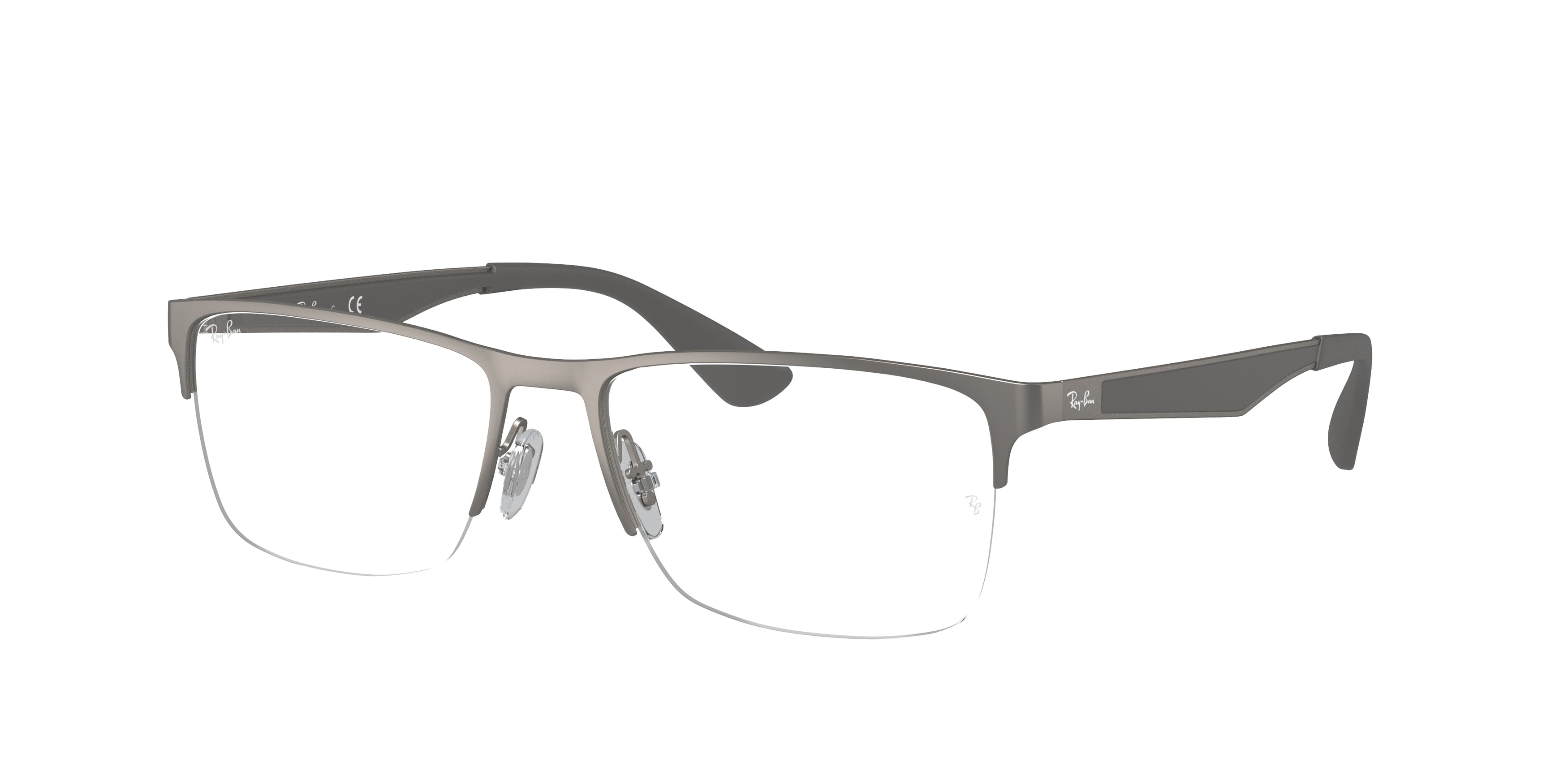 Ray-Ban Optical RX6335 Rectangle Eyeglasses  2855-Gunmetal 58-150-17 - Color Map Grey