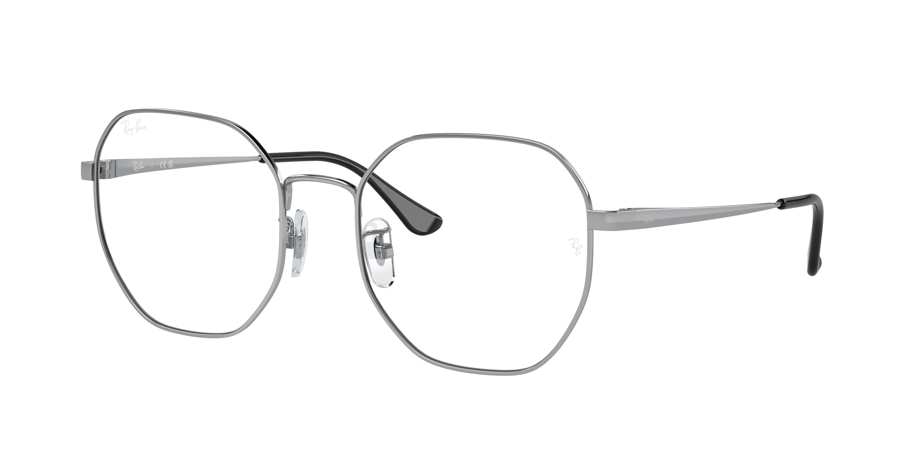 Ray-Ban Optical RX6482D Irregular Eyeglasses  2501-Silver 55-145-20 - Color Map Silver