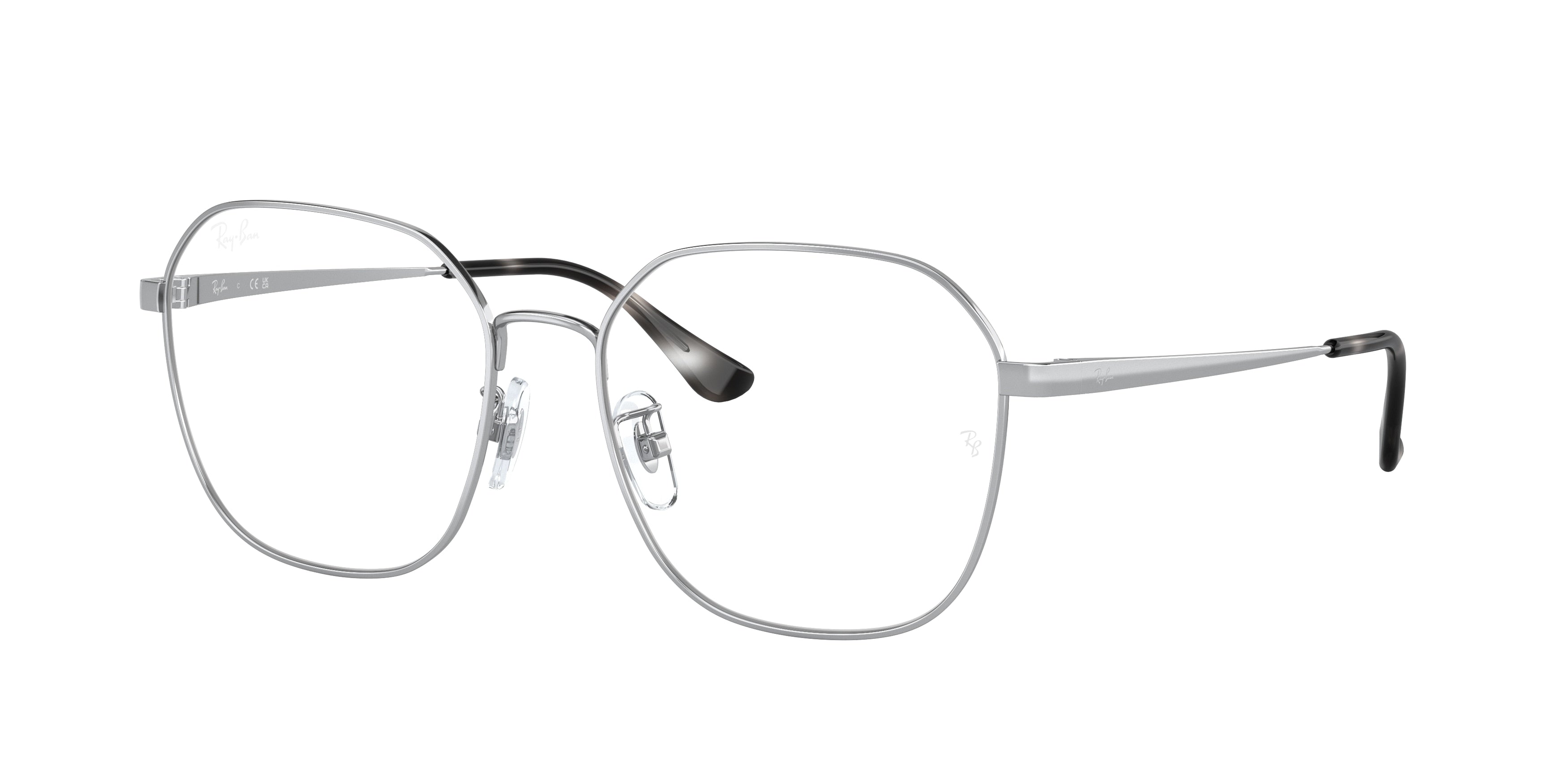 Ray-Ban Optical RX6490D Irregular Eyeglasses  2501-Silver 56-145-17 - Color Map Silver