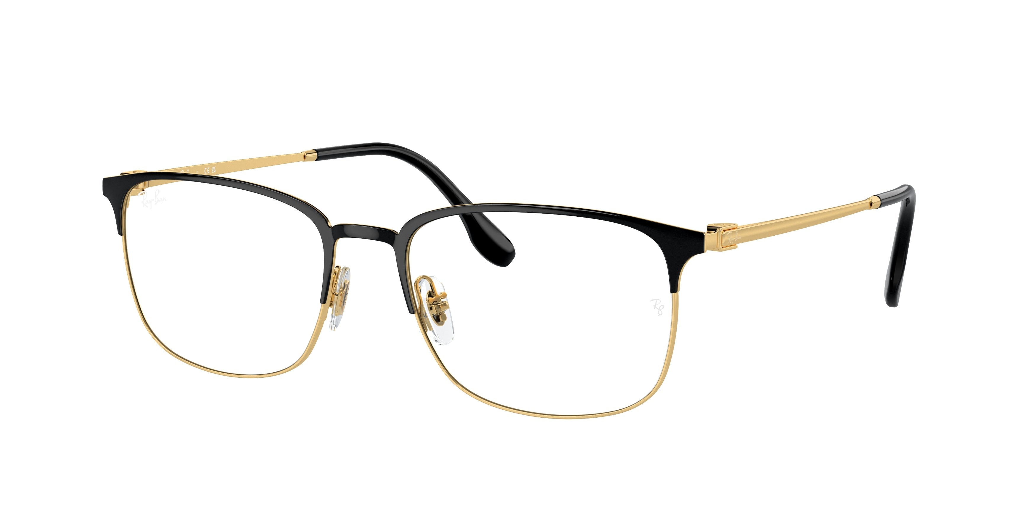 Ray-Ban Optical RX6494 Pillow Eyeglasses  2991-Black On Gold 56-145-18 - Color Map Black