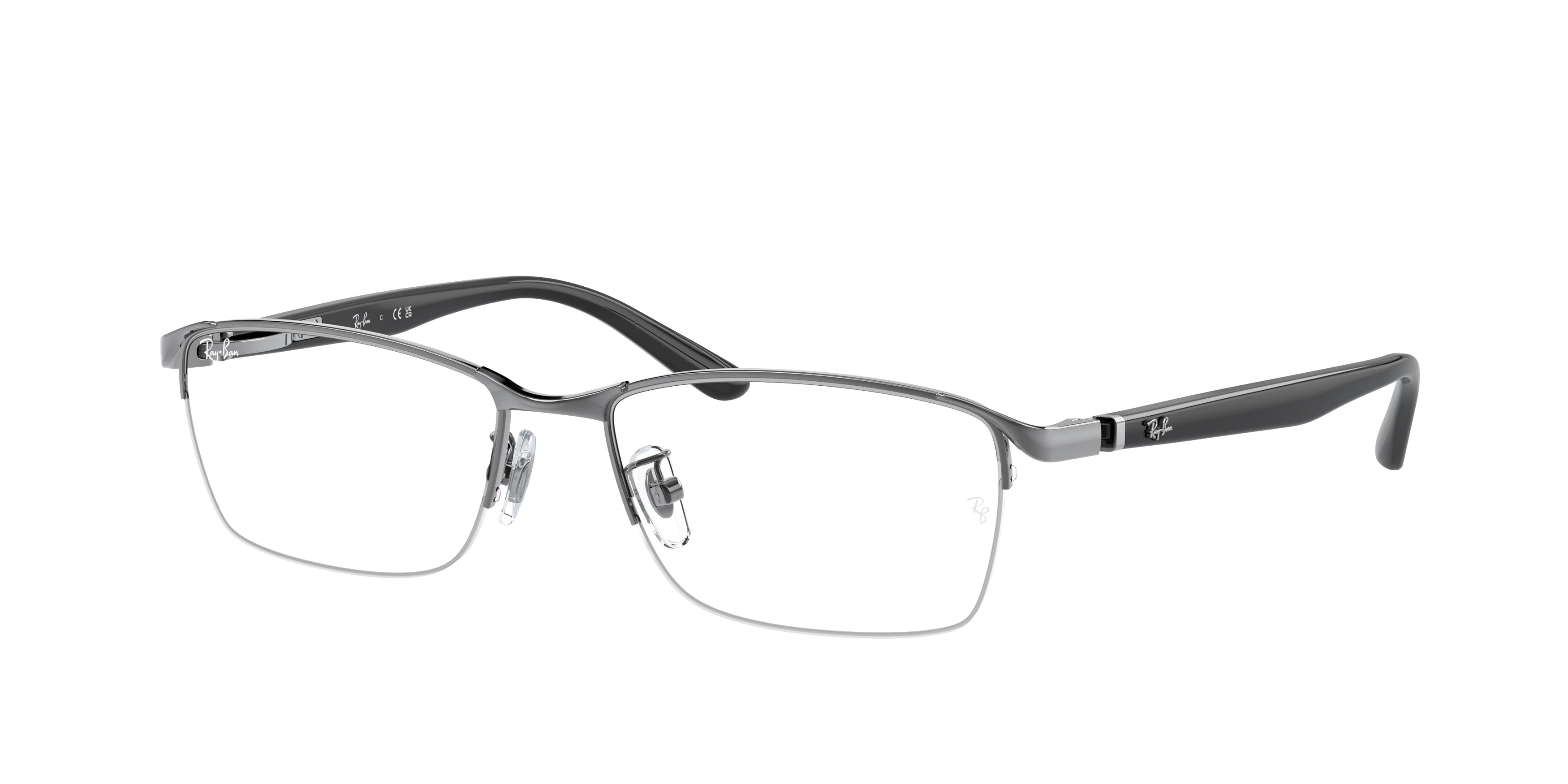 Ray-Ban Optical RX6501D Rectangle Eyeglasses  2502-Gunmetal 55-140-17 - Color Map Grey