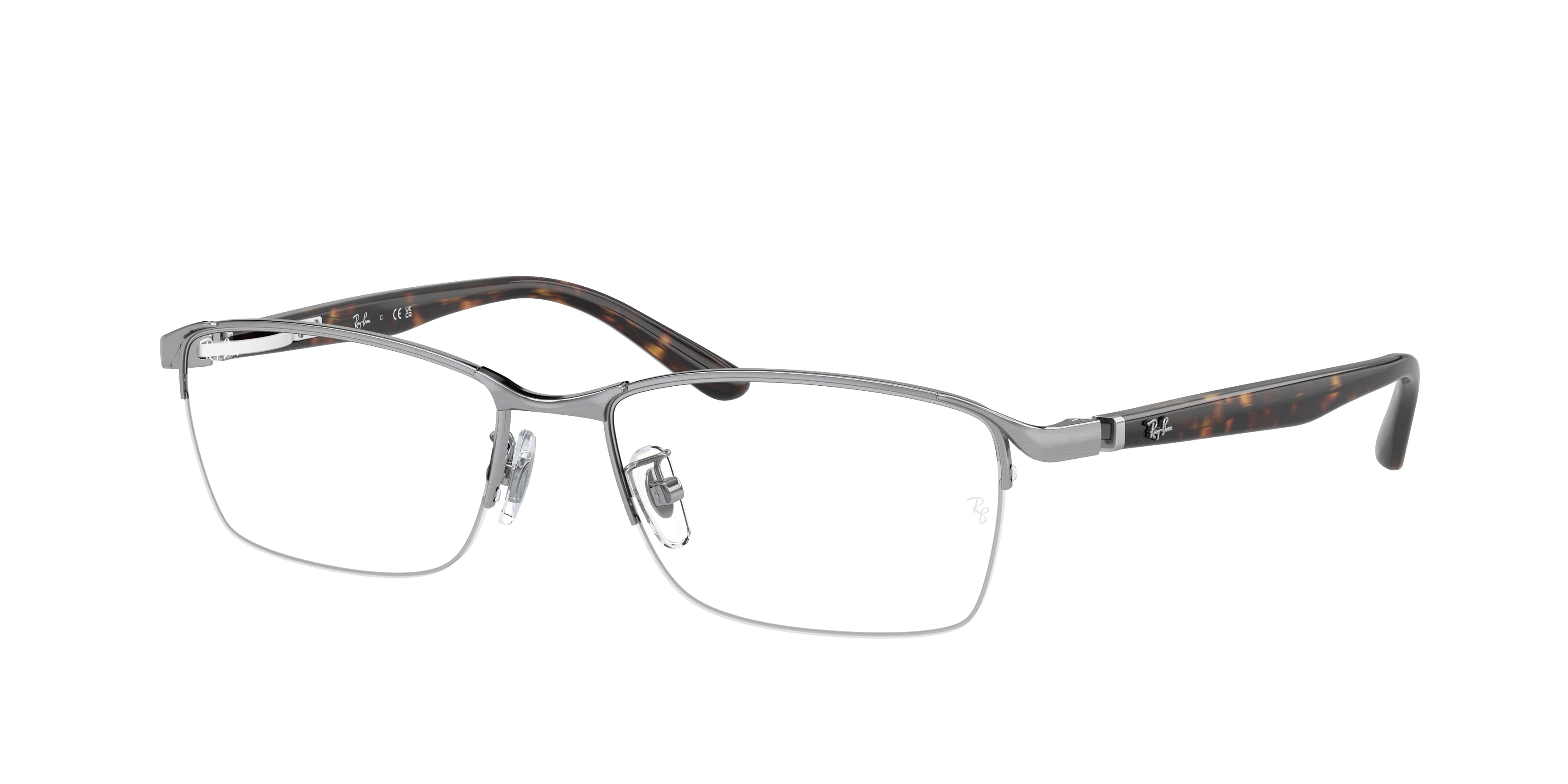 Ray-Ban Optical RX6501D Rectangle Eyeglasses  2595-Silver 55-140-17 - Color Map Silver