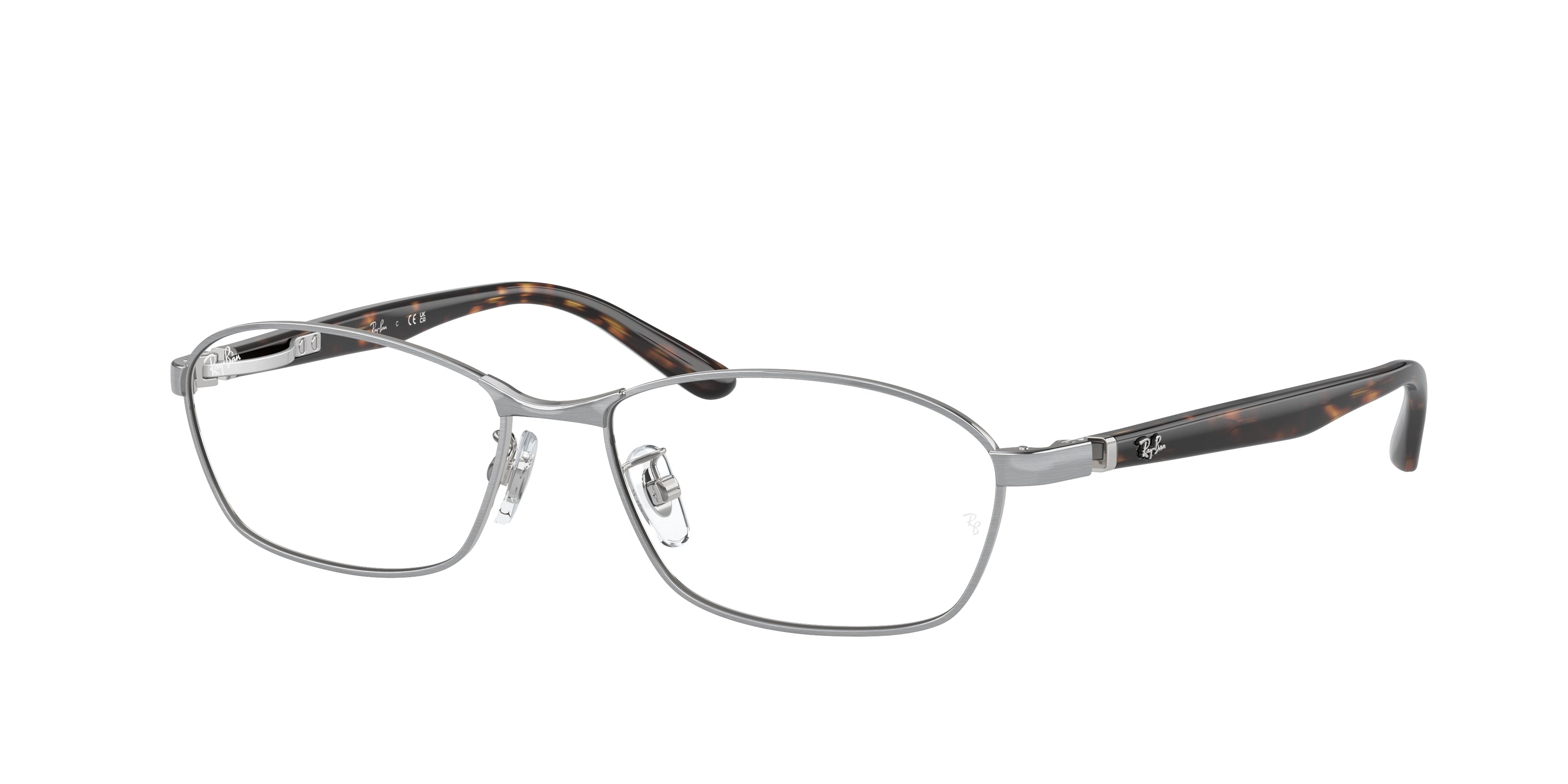 Ray-Ban Optical RX6502D Rectangle Eyeglasses  2595-Silver 55-140-16 - Color Map Silver