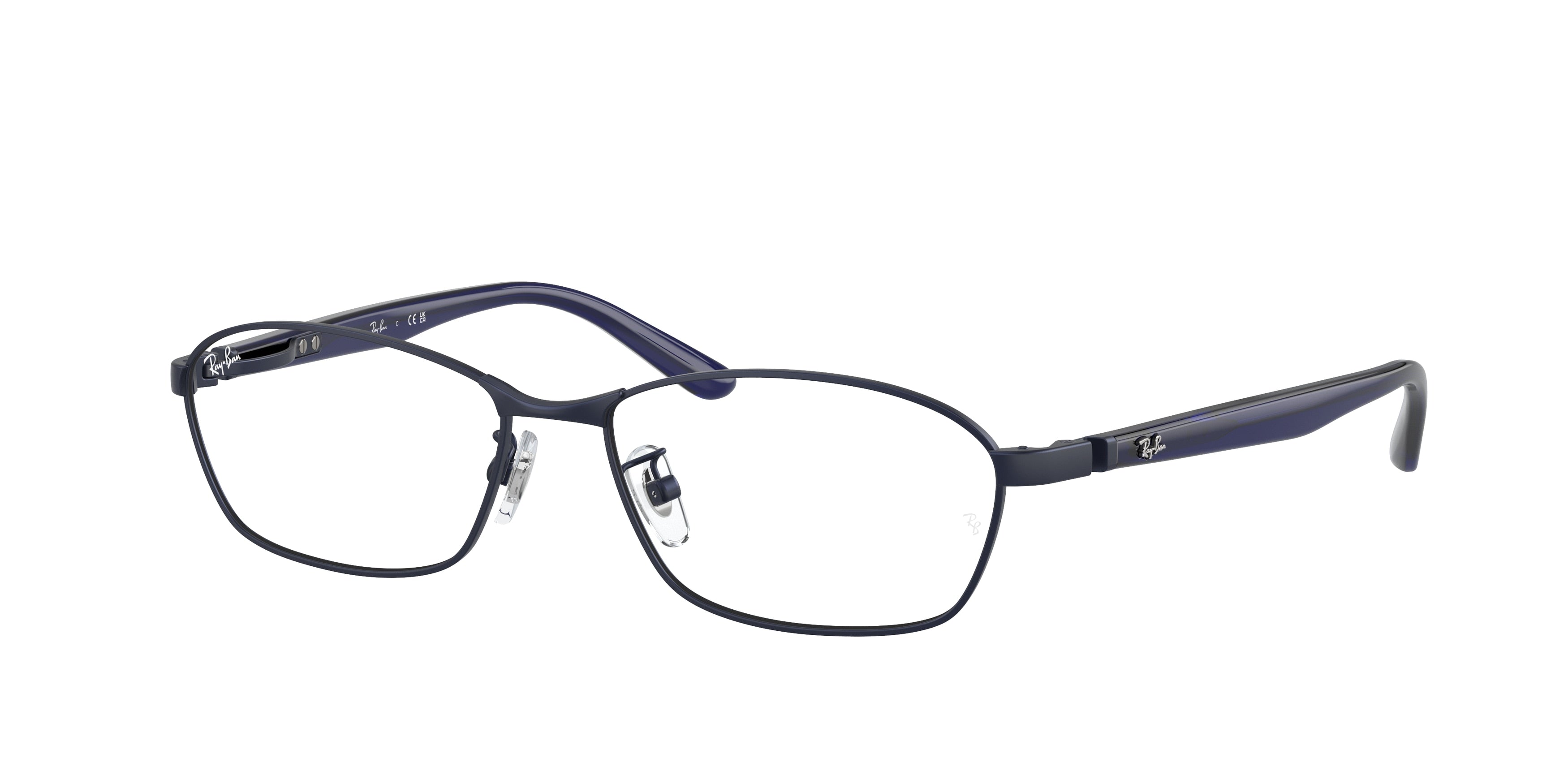 Ray-Ban Optical RX6502D Rectangle Eyeglasses  3076-Blue 55-140-16 - Color Map Blue