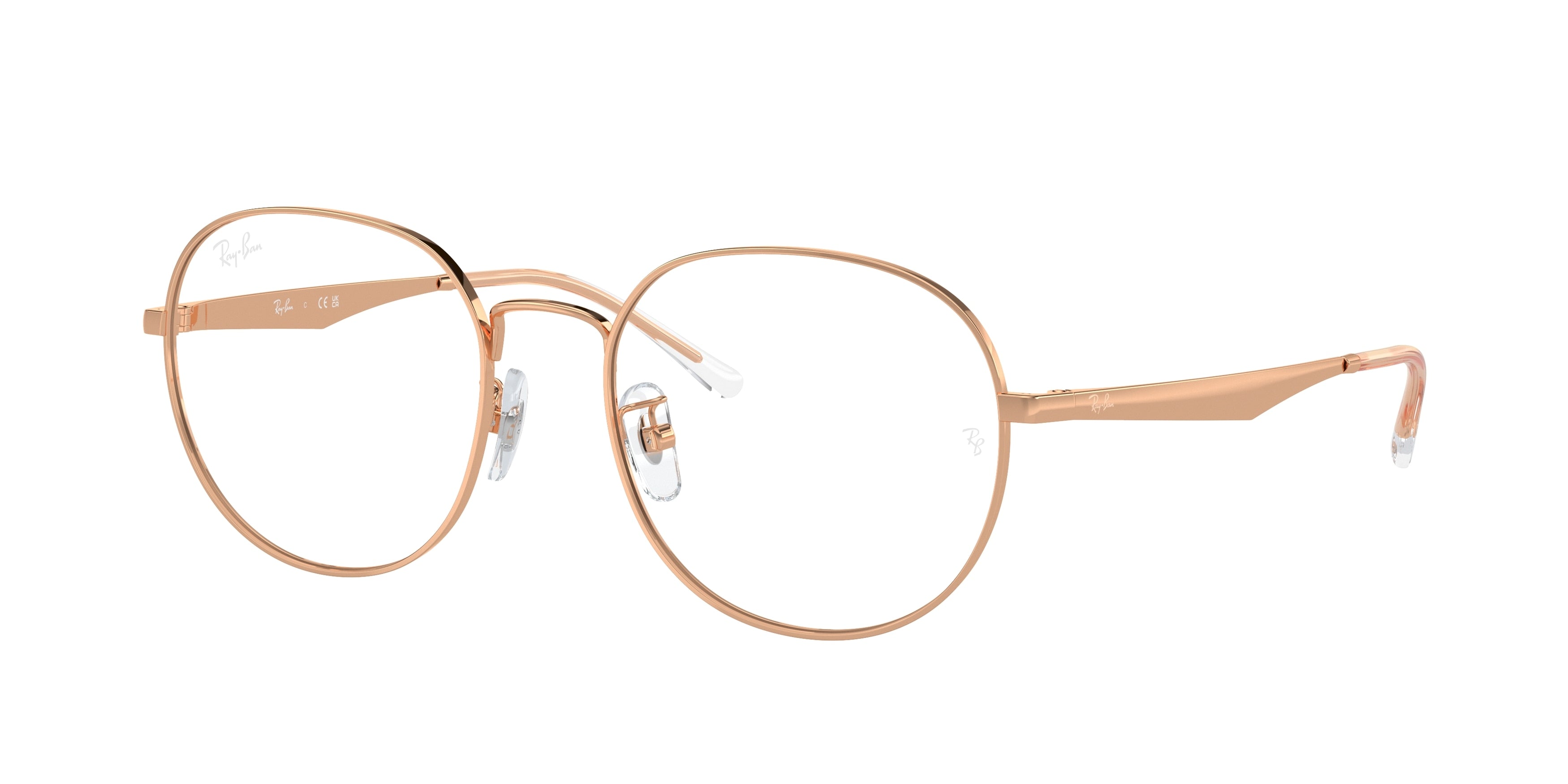 Ray-Ban Optical RX6517D Phantos Eyeglasses  3094-Rose Gold 55-145-19 - Color Map Gold