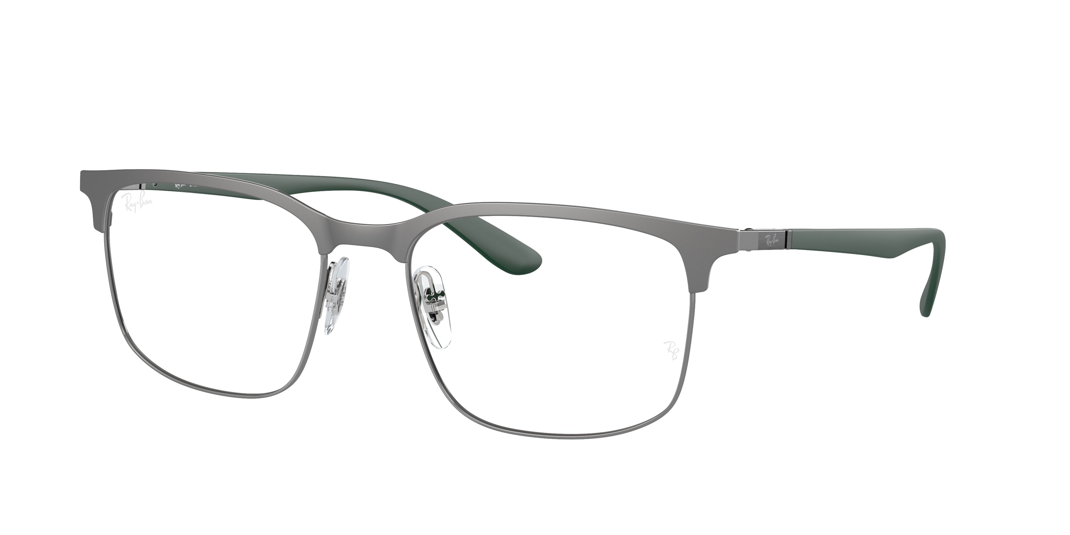 Ray-Ban Optical RX6518 Square Eyeglasses  2620-Gunmetal On Gunmetal 57-150-19 - Color Map Grey