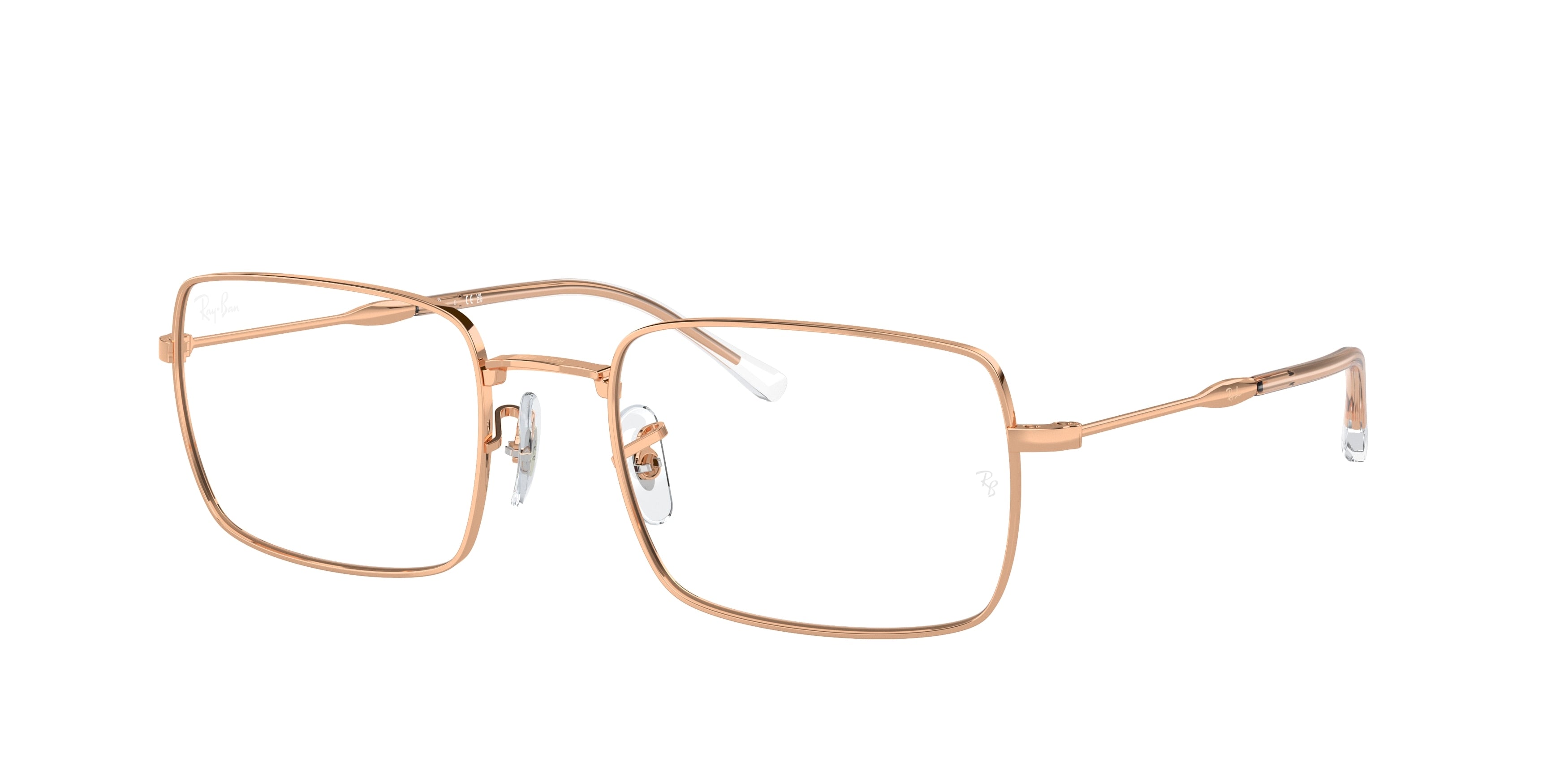 Ray-Ban Optical RX6520 Rectangle Eyeglasses  3094-Rose Gold 55-145-20 - Color Map Gold