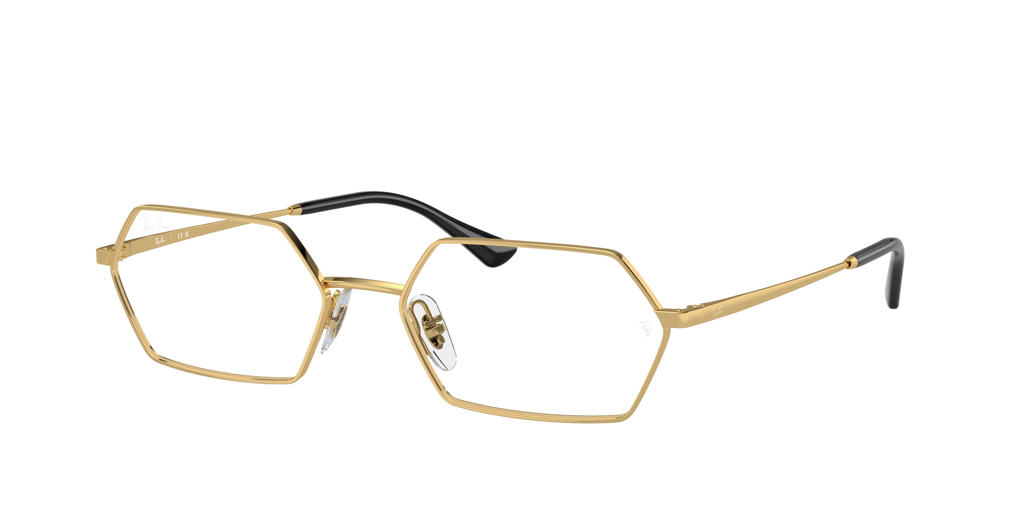 Ray-Ban Optical YEVI RX6528 Irregular Eyeglasses  2500-Gold 56-145-18 - Color Map Gold