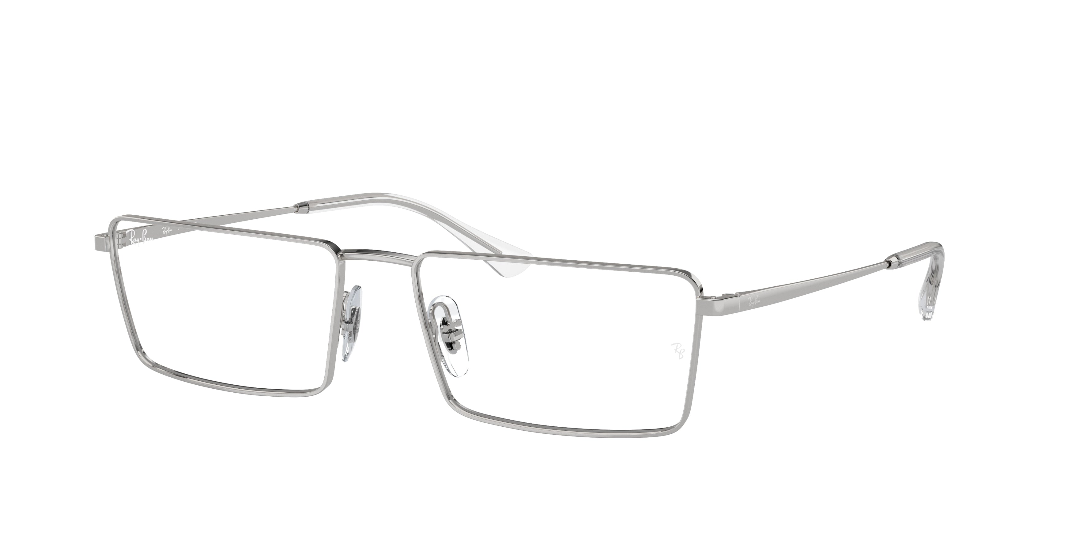 Ray-Ban Optical EMY RX6541 Rectangle Eyeglasses  2501-Silver 58-145-17 - Color Map Silver