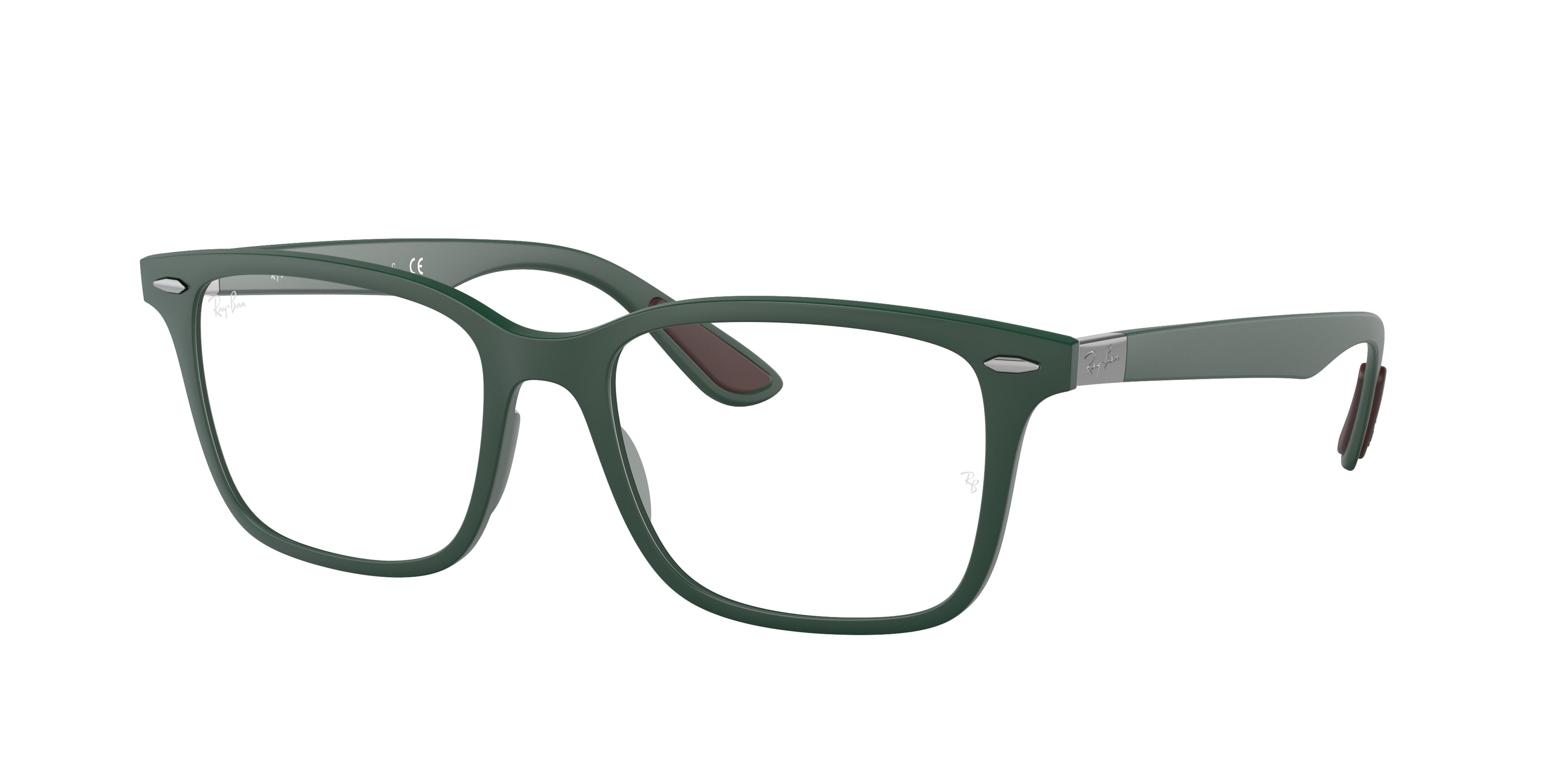 Ray-Ban Optical RX7144 Square Eyeglasses  8062-Green 53-150-18 - Color Map Green