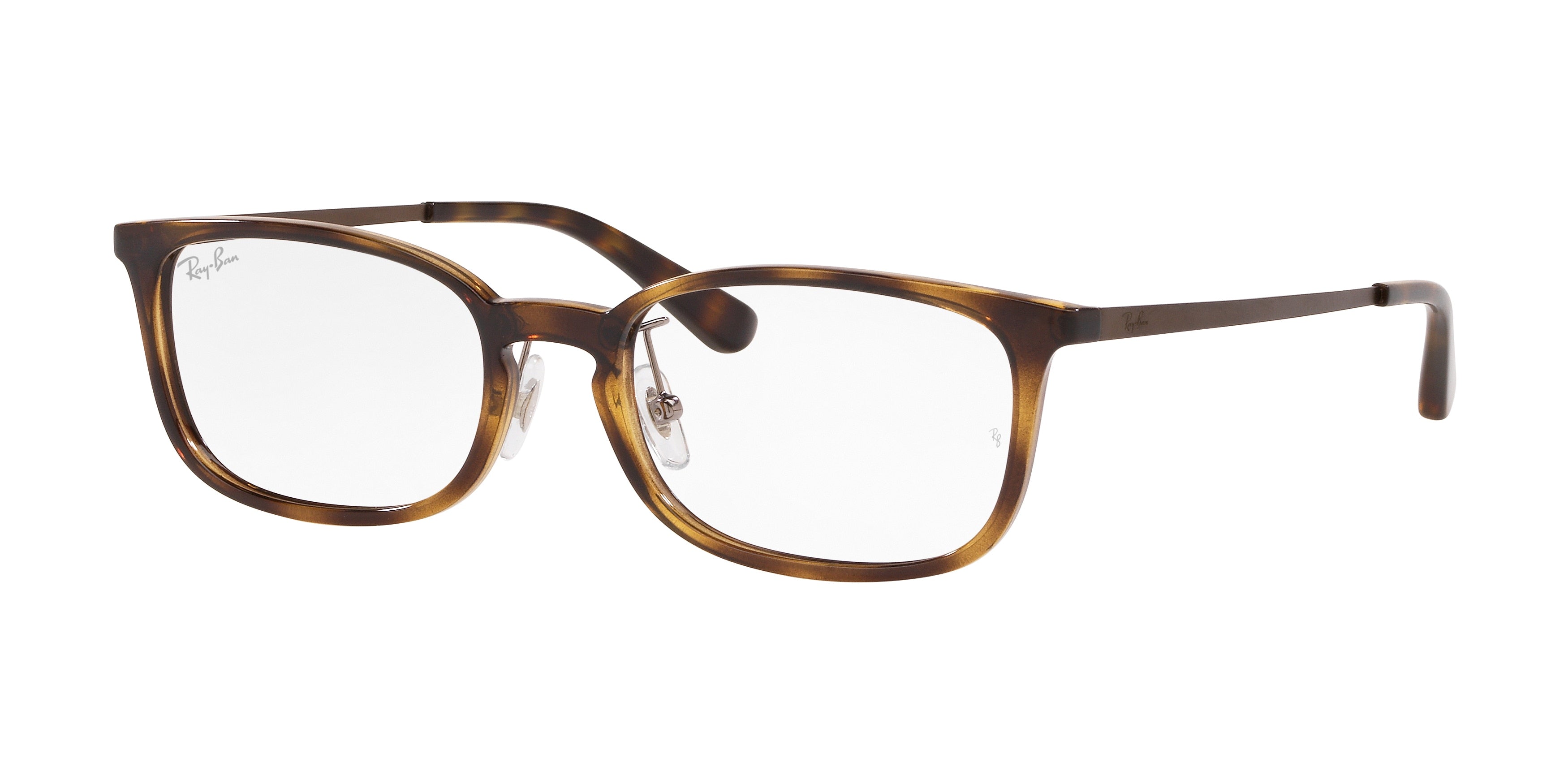 Ray-Ban Optical RX7182D Square Eyeglasses  2012-Dark Havana 53-145-18 - Color Map Brown