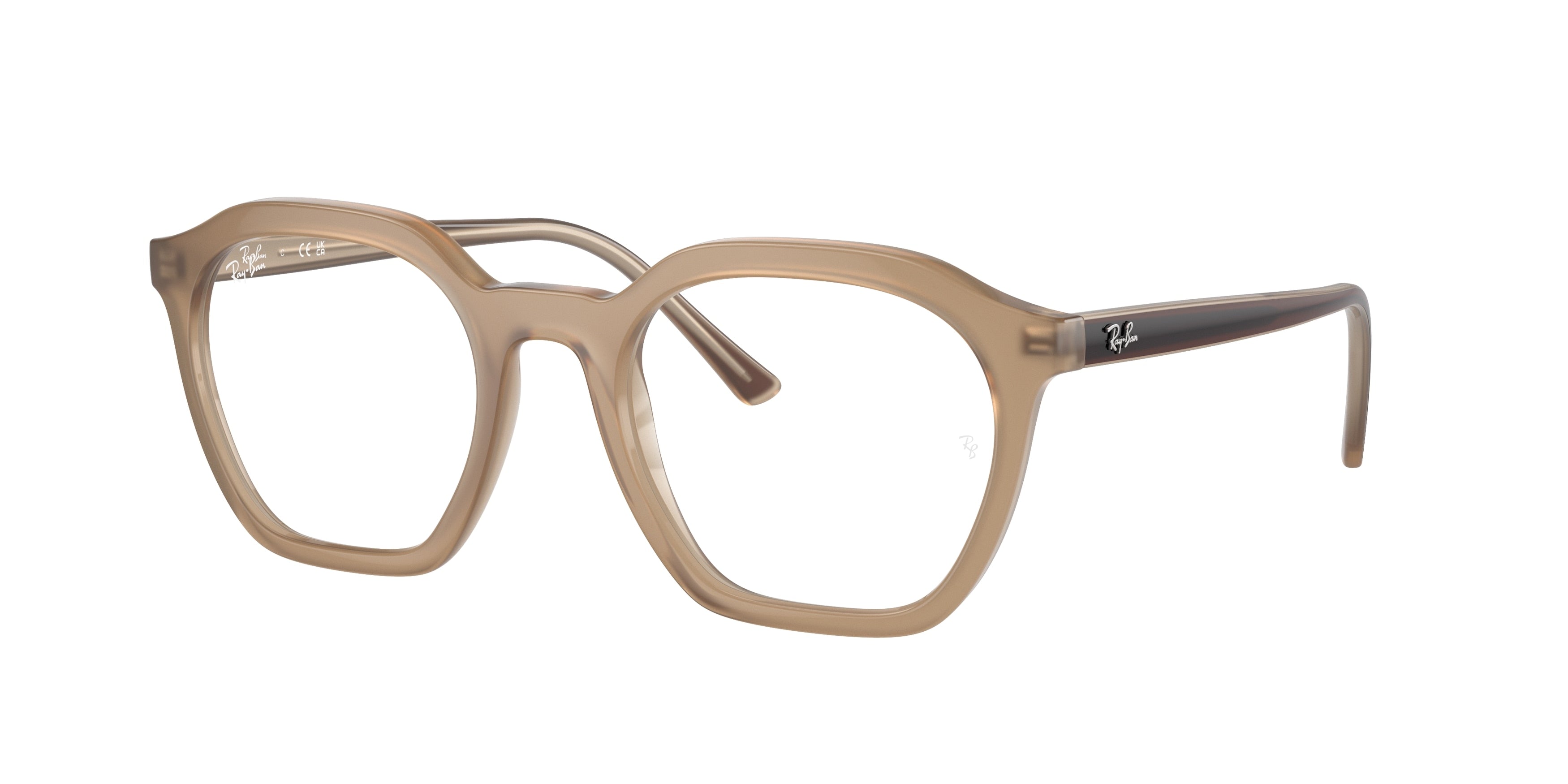 Ray-Ban Optical ALICE RX7238F Irregular Eyeglasses  8355-Tortledove 52-145-21 - Color Map Brown