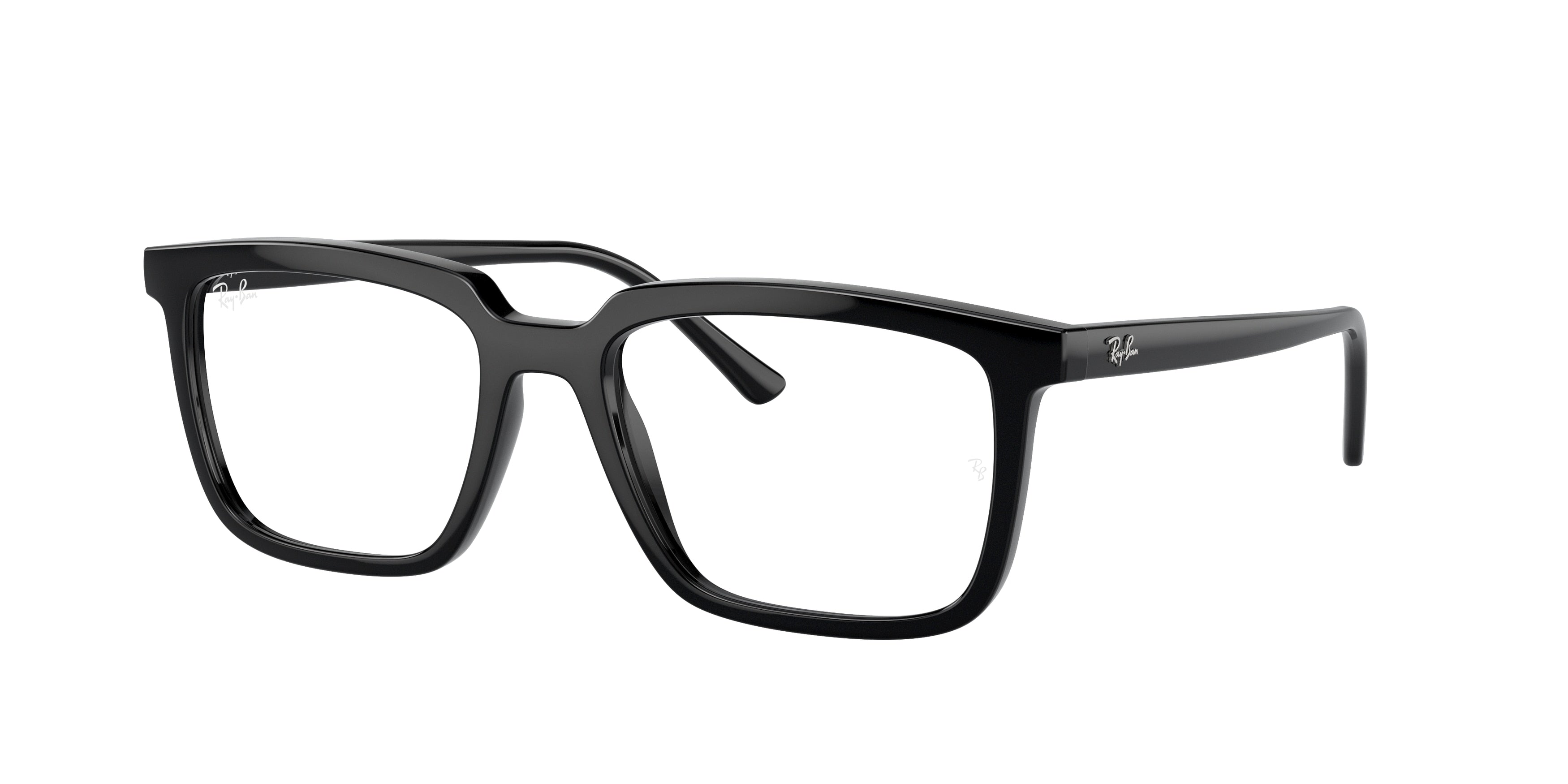 Ray-Ban Optical ALAIN RX7239F Rectangle Eyeglasses  2000-Black 54-145-18 - Color Map Black