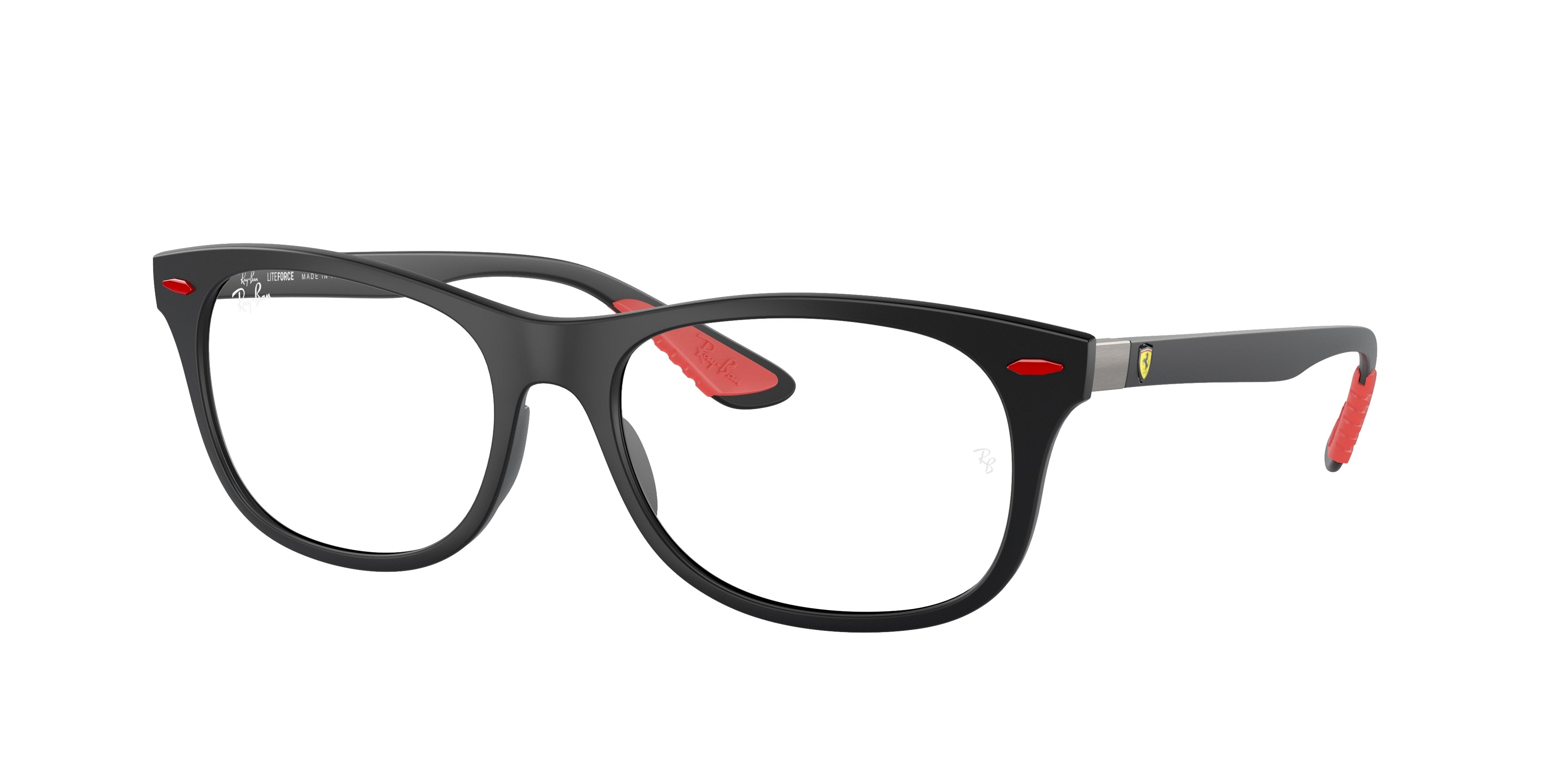 Ray-Ban Optical RX7307M Square Eyeglasses  F602-Black 55-145-17 - Color Map Black