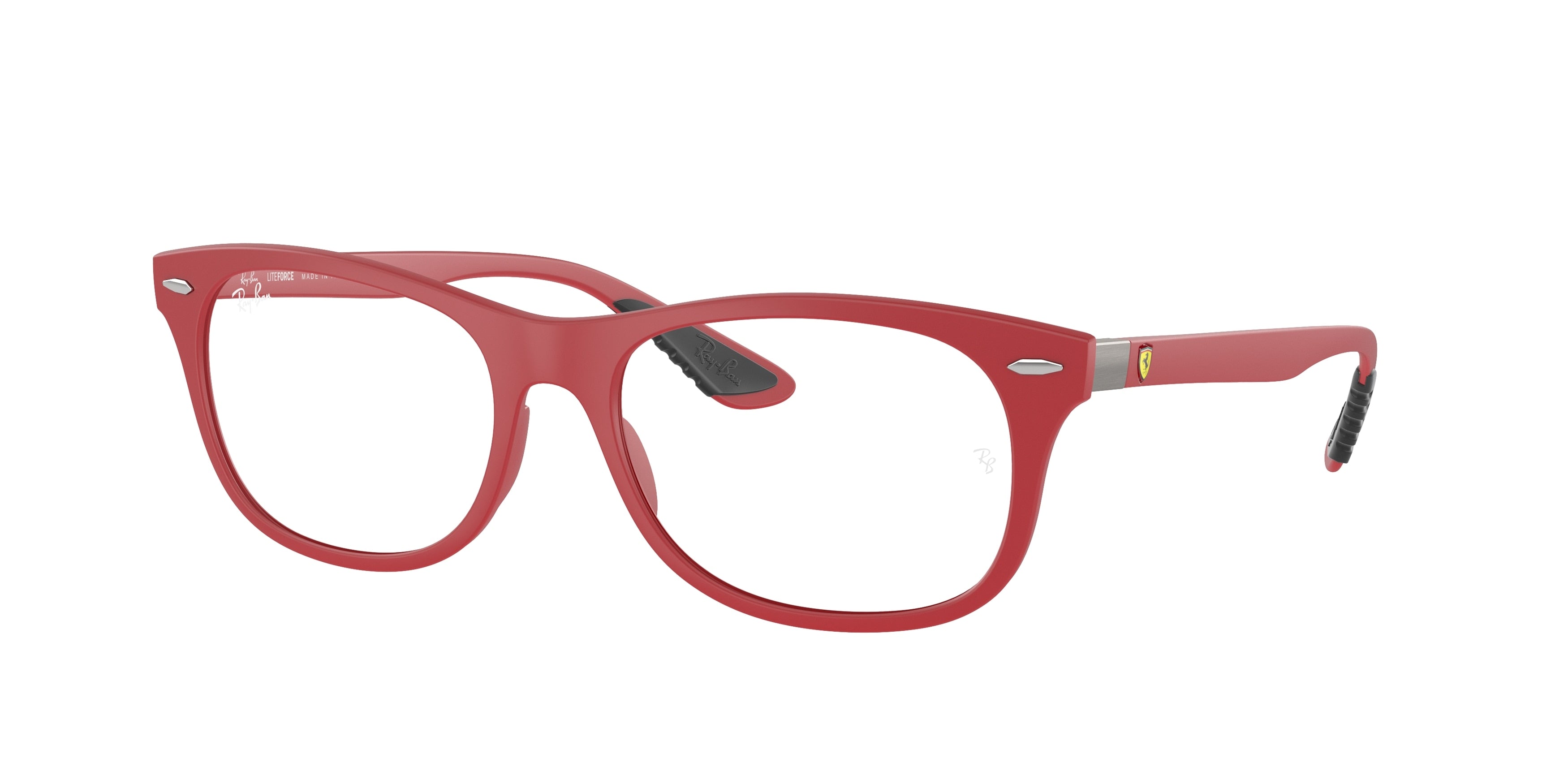 Ray-Ban Optical RX7307M Square Eyeglasses  F628-Red 55-145-17 - Color Map Red