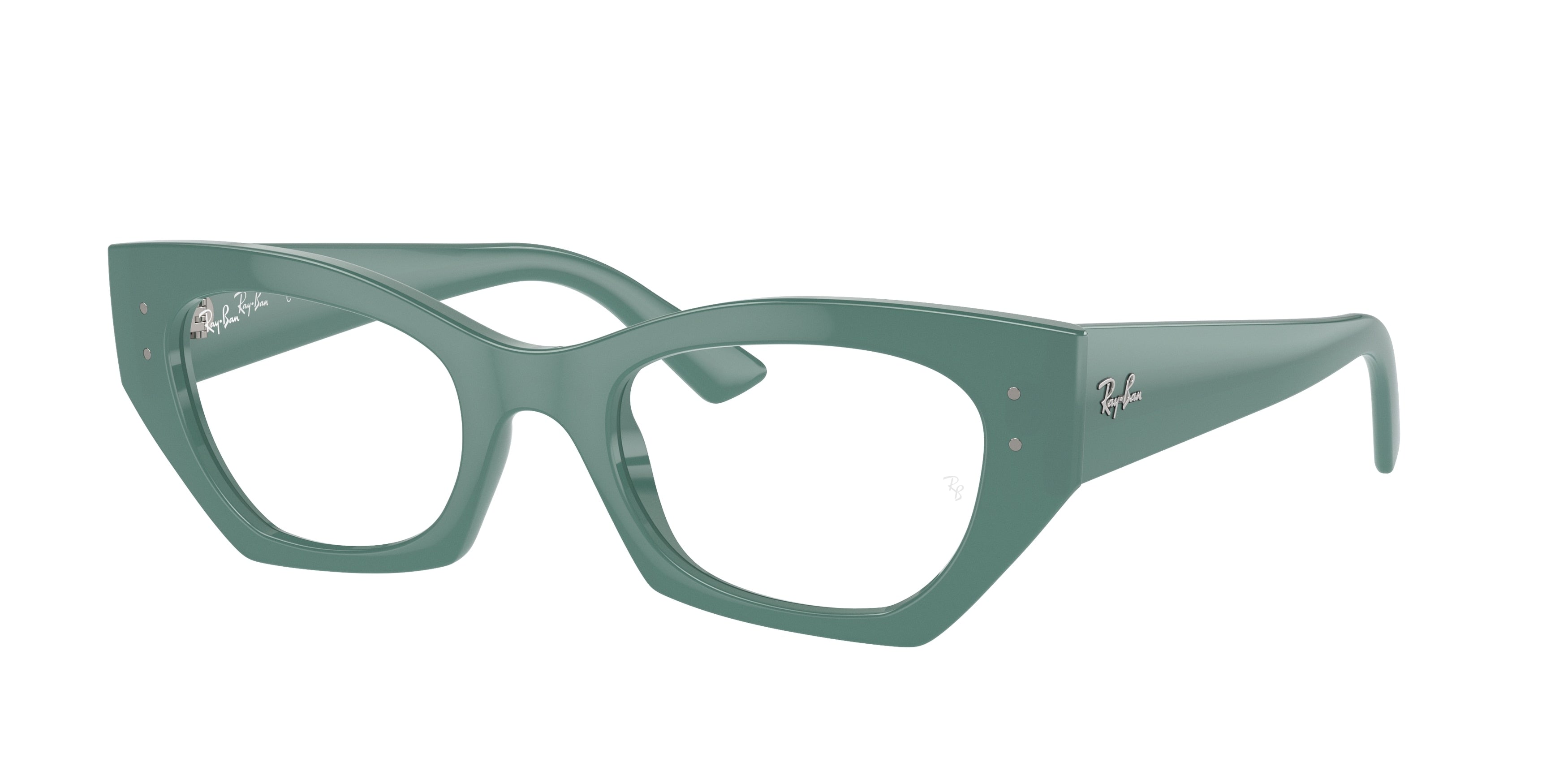 Ray-Ban Optical ZENA RX7330F Irregular Eyeglasses  8345-Algae Green 49-145-22 - Color Map Green