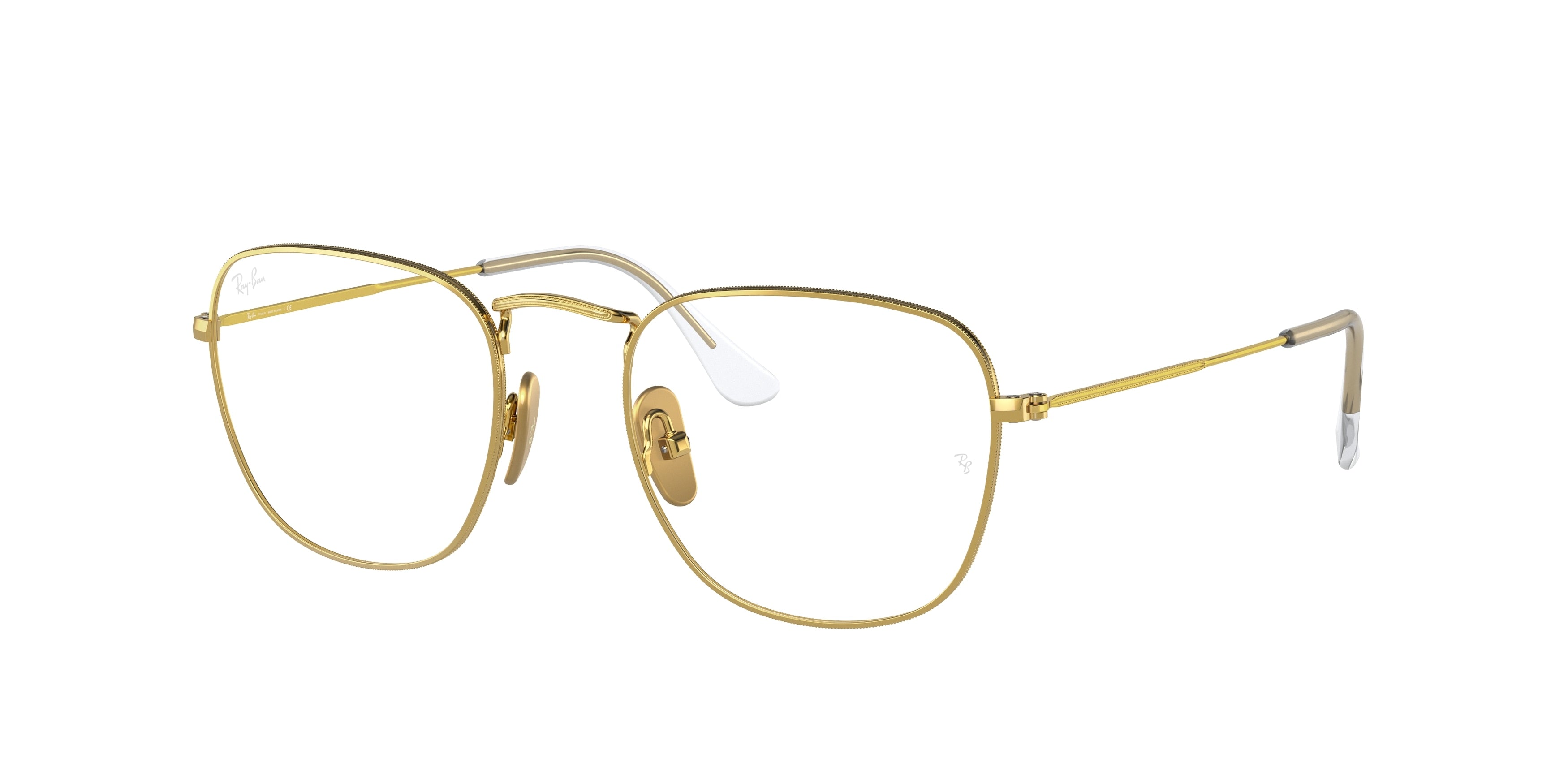 Ray-Ban Optical FRANK RX8157V Square Eyeglasses  1225-Gold 48-140-20 - Color Map Gold